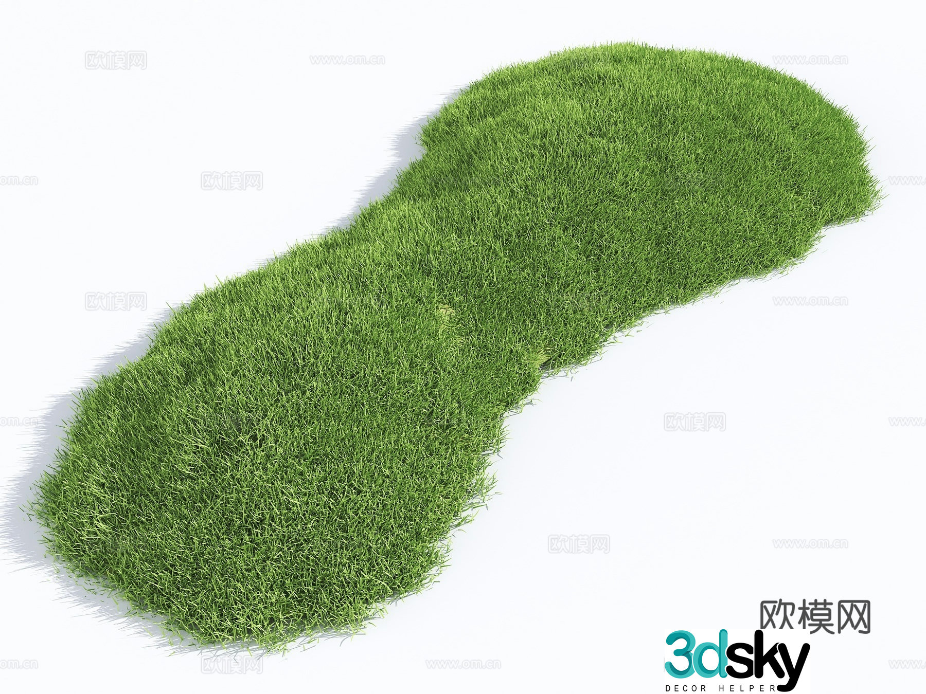 Modern micro-terrain grass slope hill bun small soil slope dry landscape green island courtyard landscape landscape 3d model