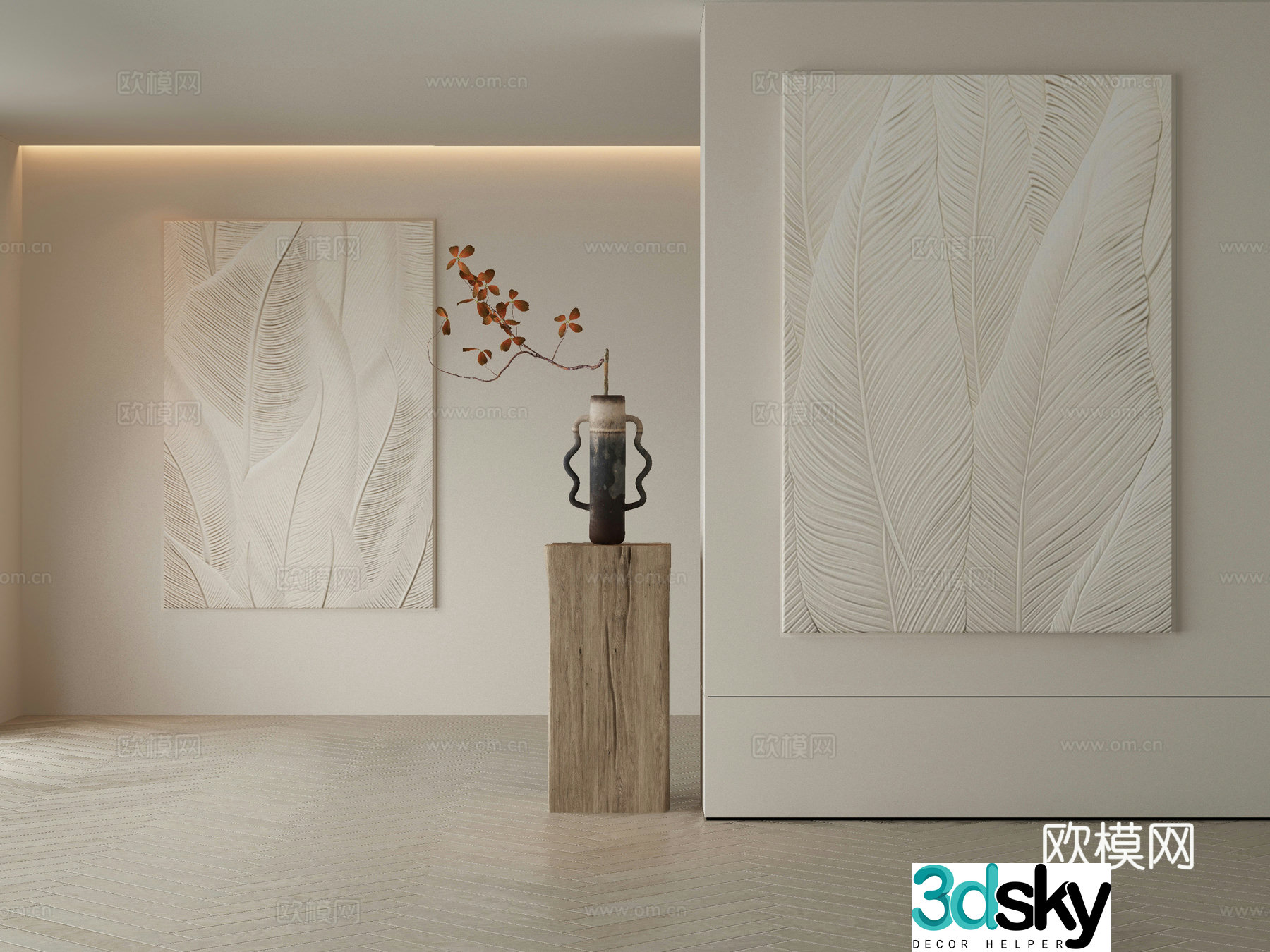 Modern Wasabi Hanging Painting Oil Painting 3D Model