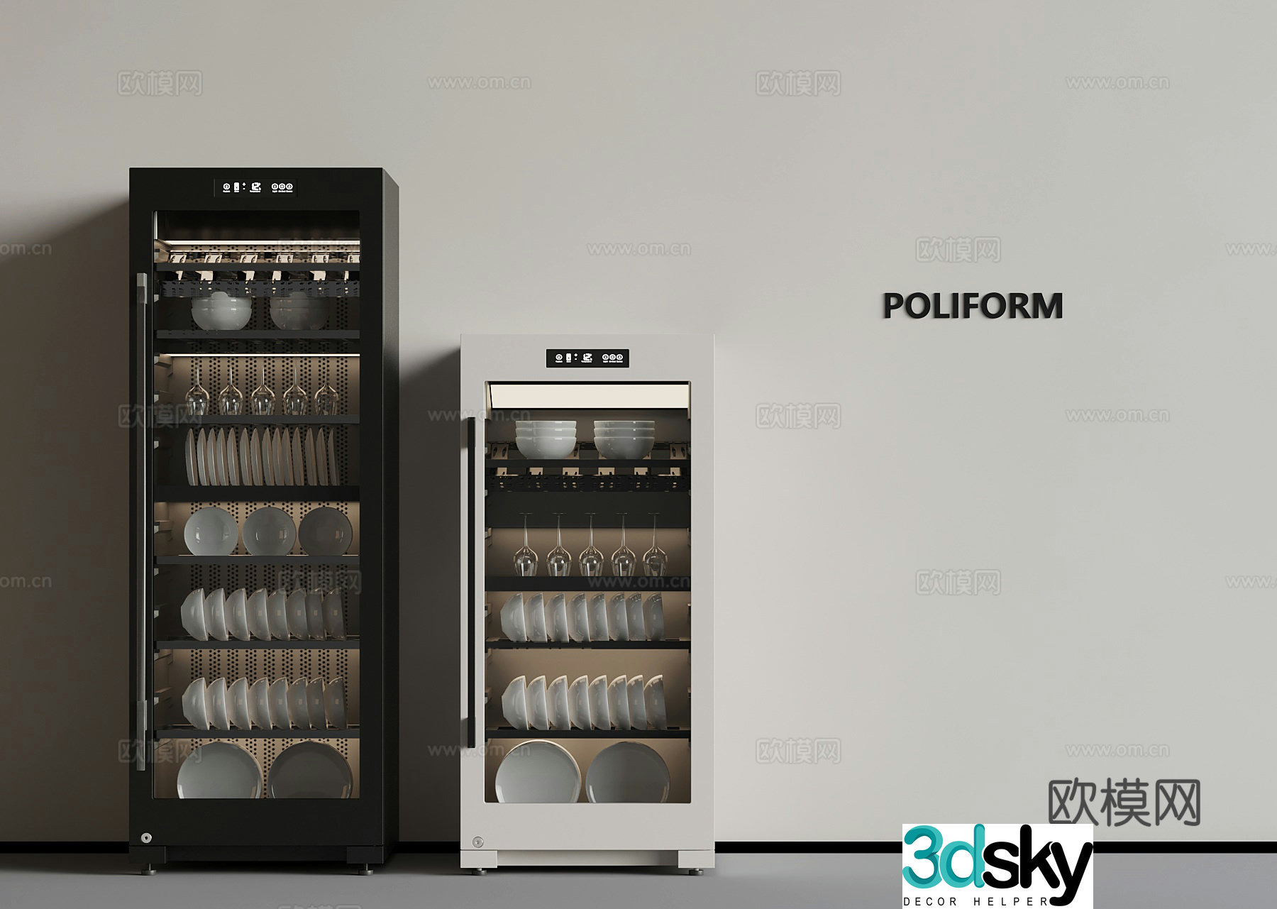 Disinfection cabinet Modern disinfection cabinet Dishwasher cabinet 3d model