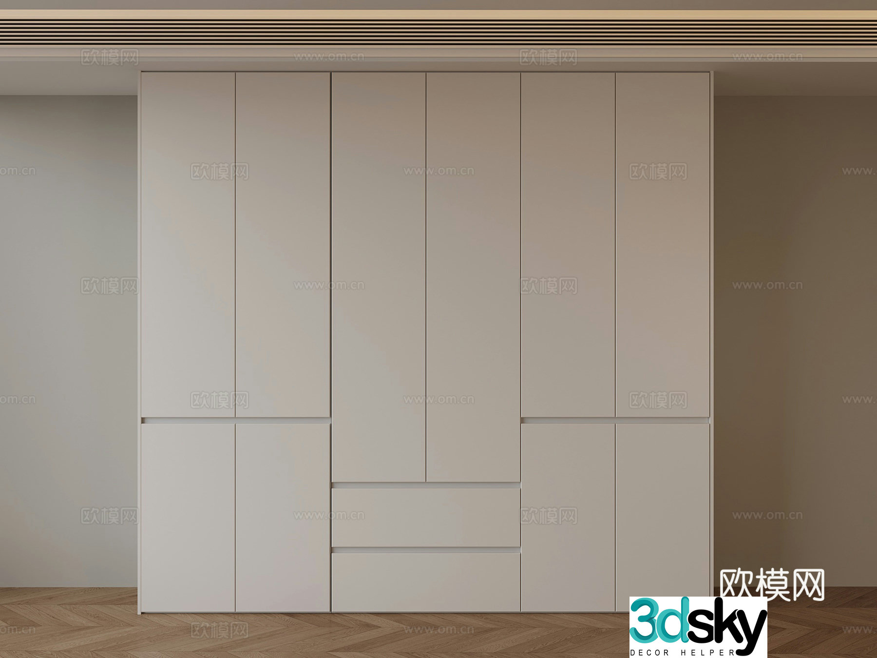 Modern wardrobe 3d model