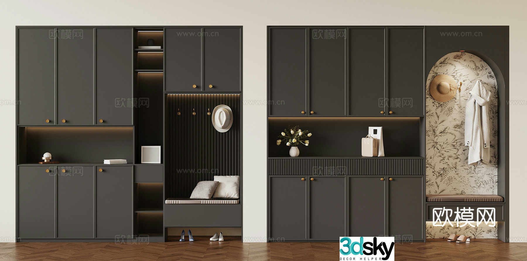 Shoe cabinet French shoe cabinet 3d model