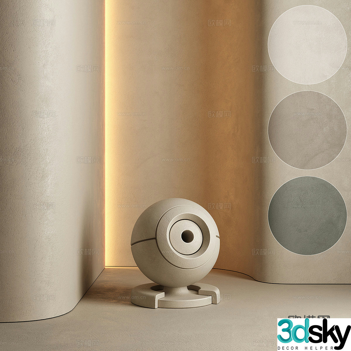Sofa background wall 3d model