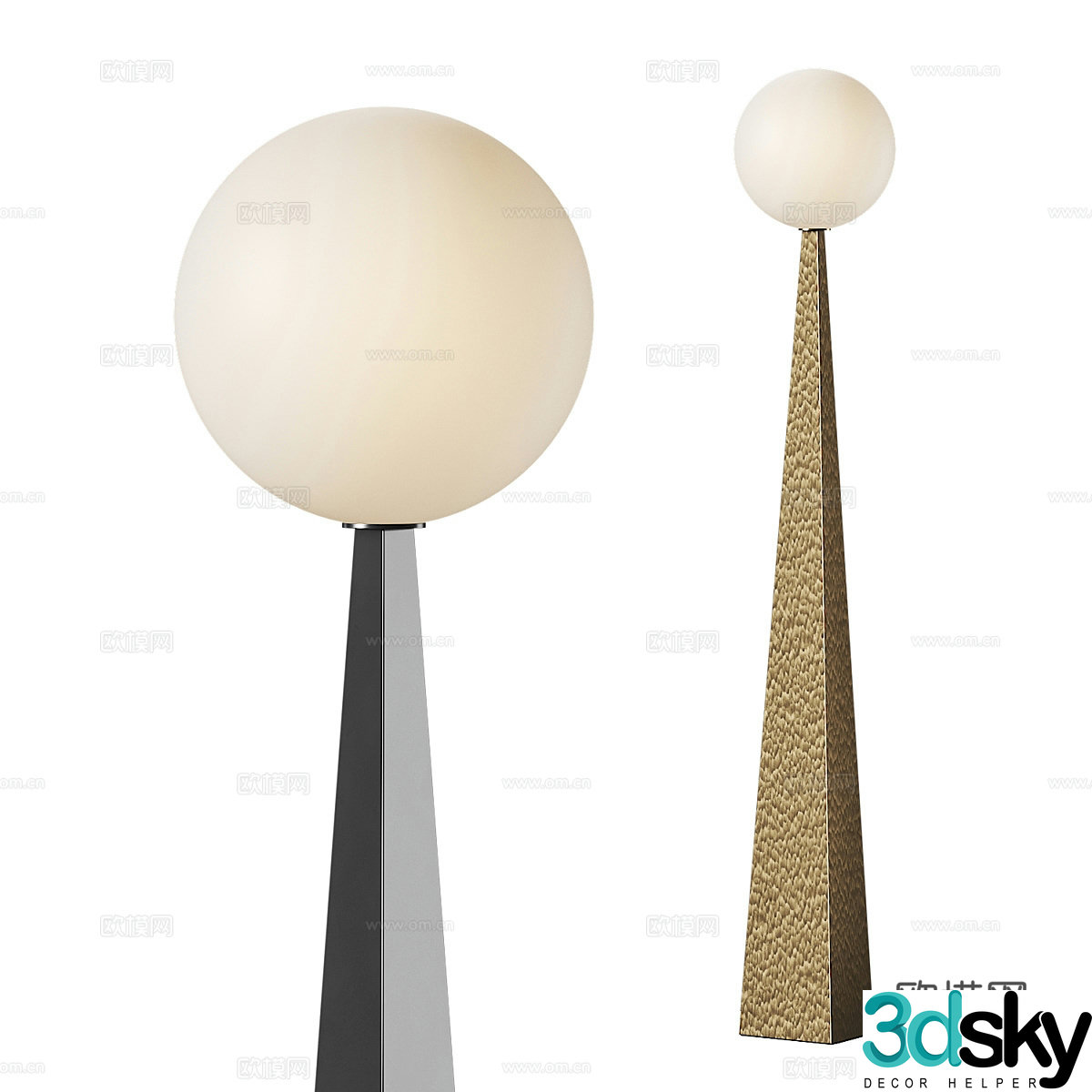 Modern light luxury minimalist floor lamp 3D model