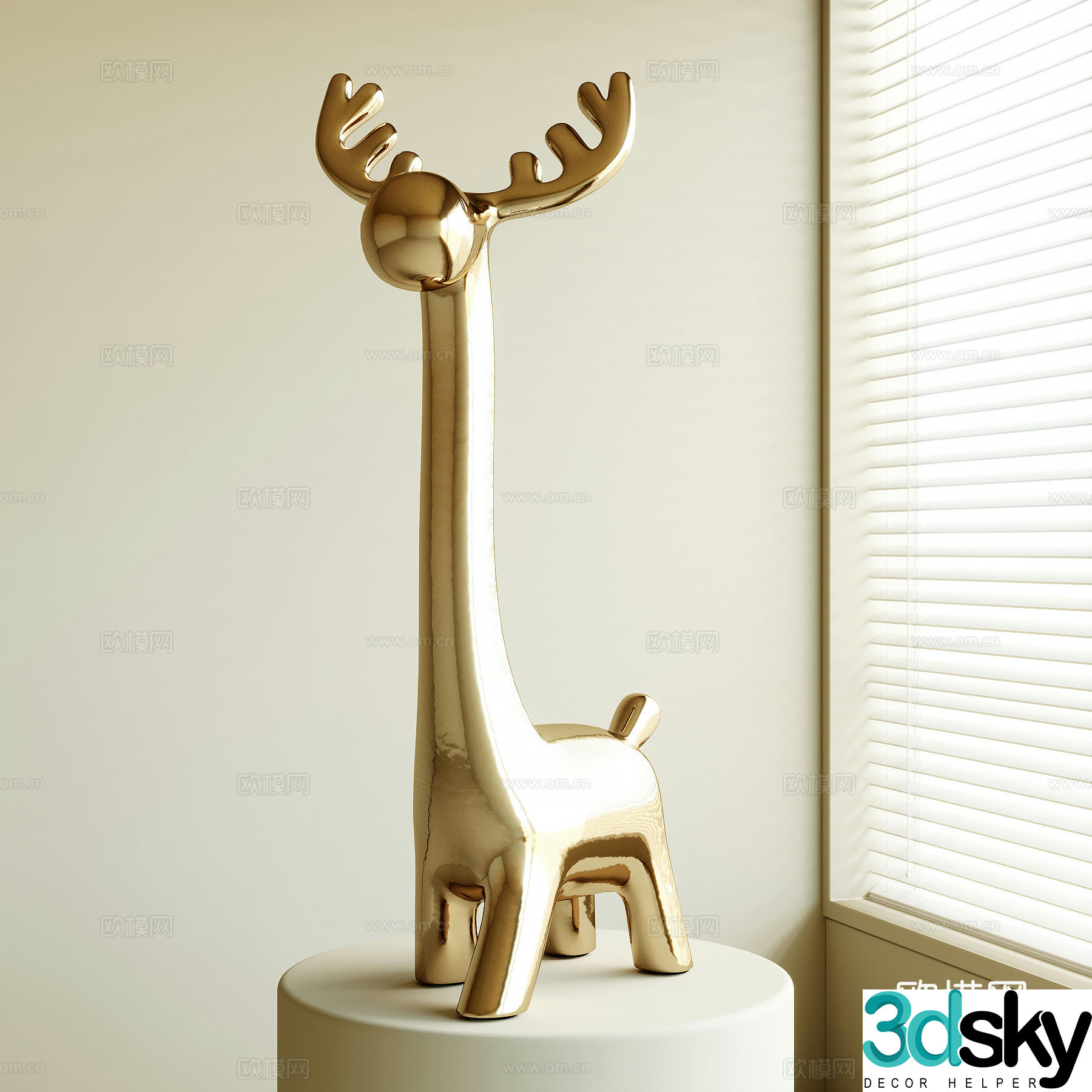 Modern sculpture ornaments 3d model