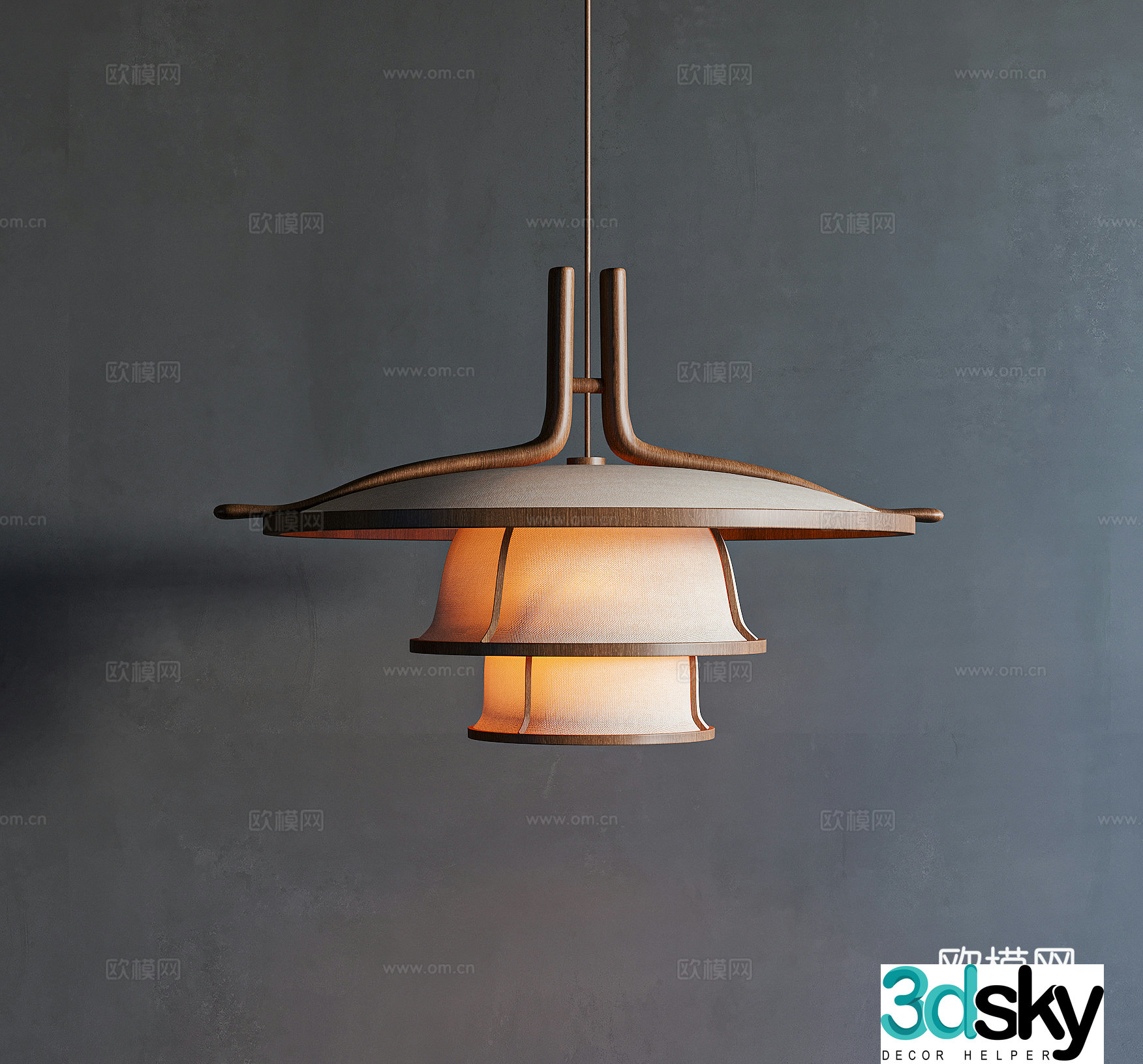 Song style chandelier 3d model