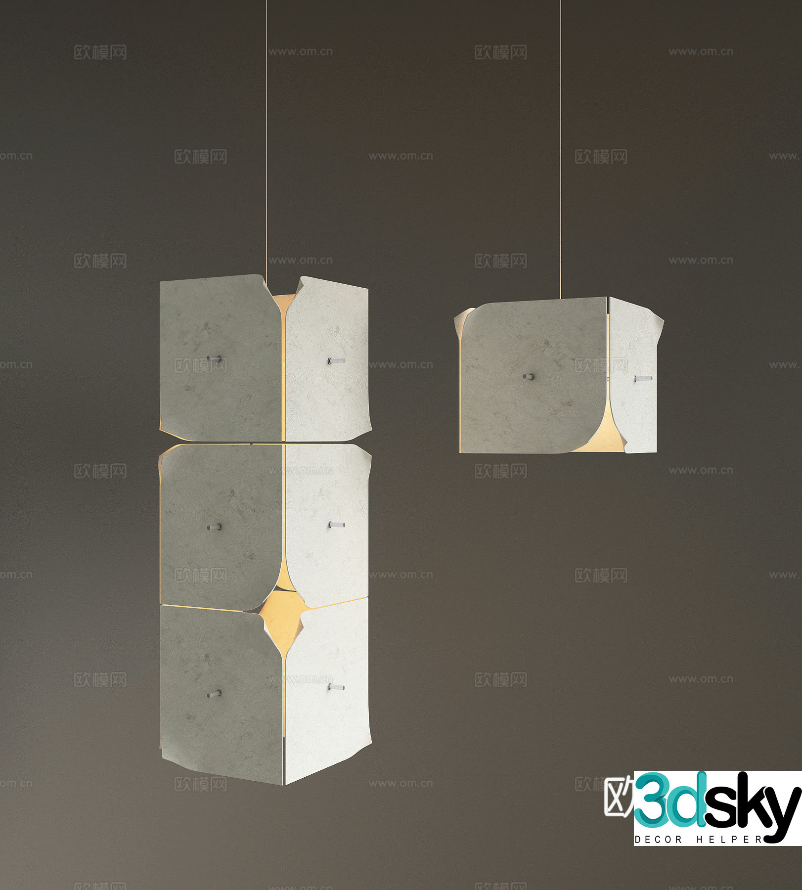 Modern art chandeliers multi-head chandeliers restaurant chandeliers bedside chandeliers mirror chandeliers 3D model