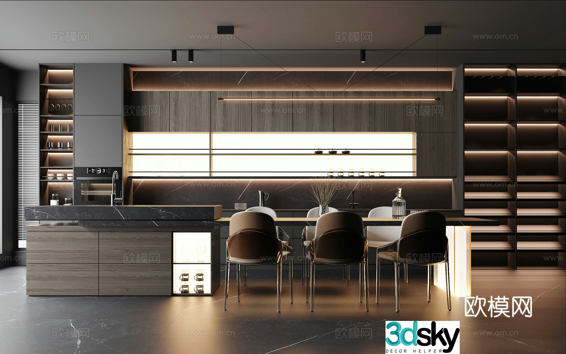 Italian restaurant 3d model