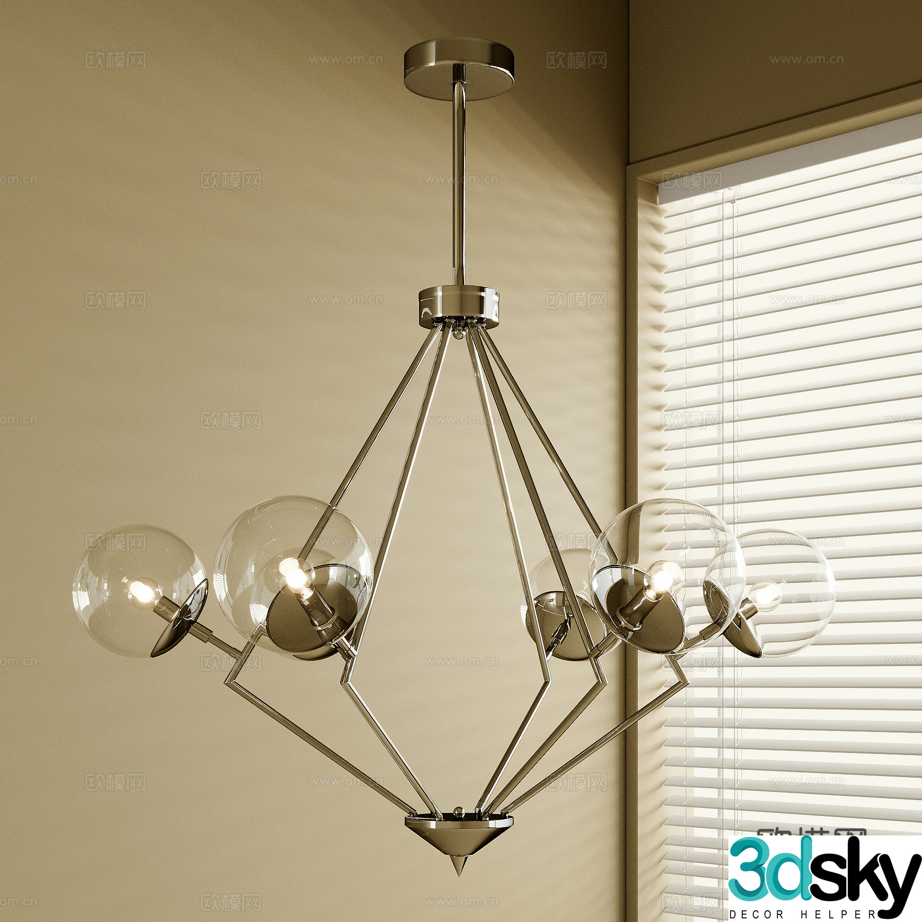French chandeliers 3d model
