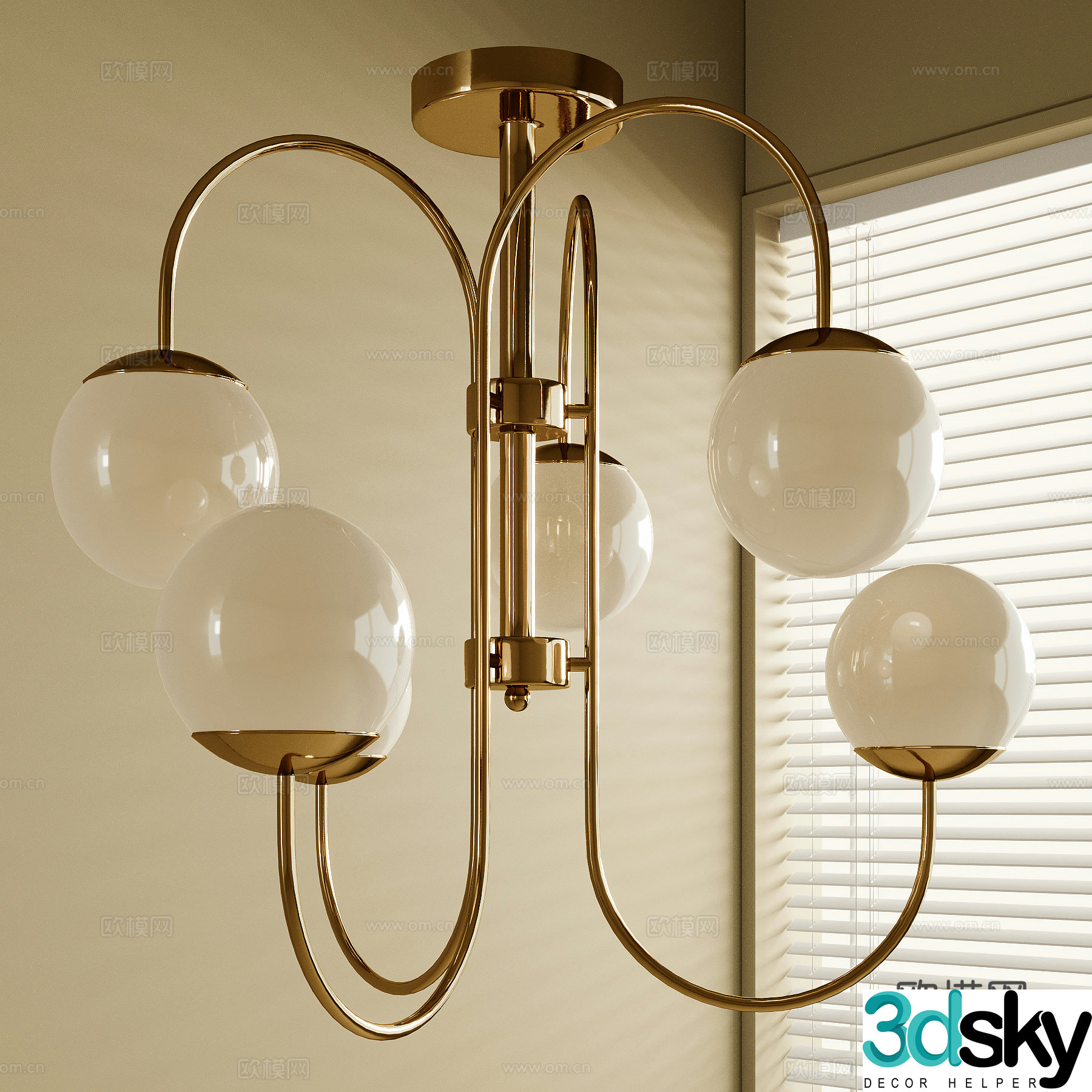 French chandeliers 3d model