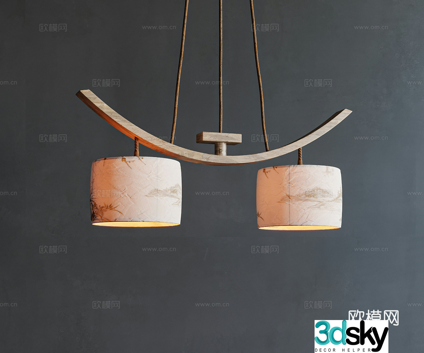 New Chinese chandelier 3D model
