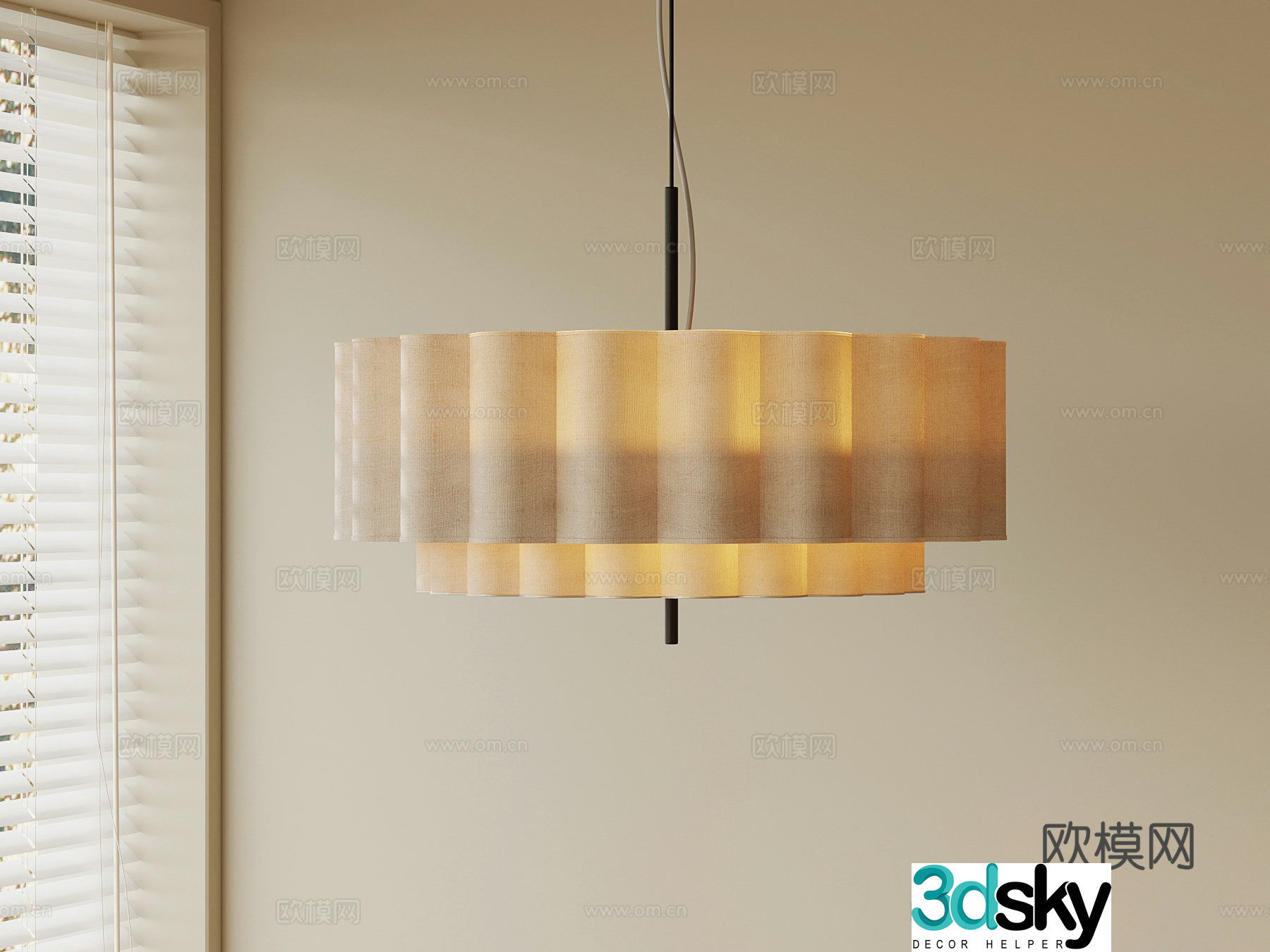 Chandelier New Chinese Chandelier 3D Model