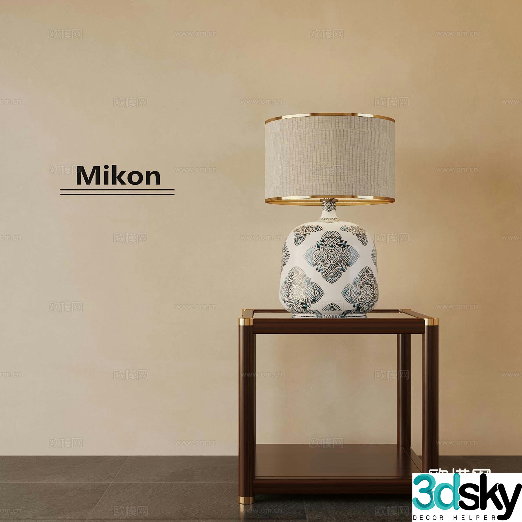 New Chinese desk lamp 3D model