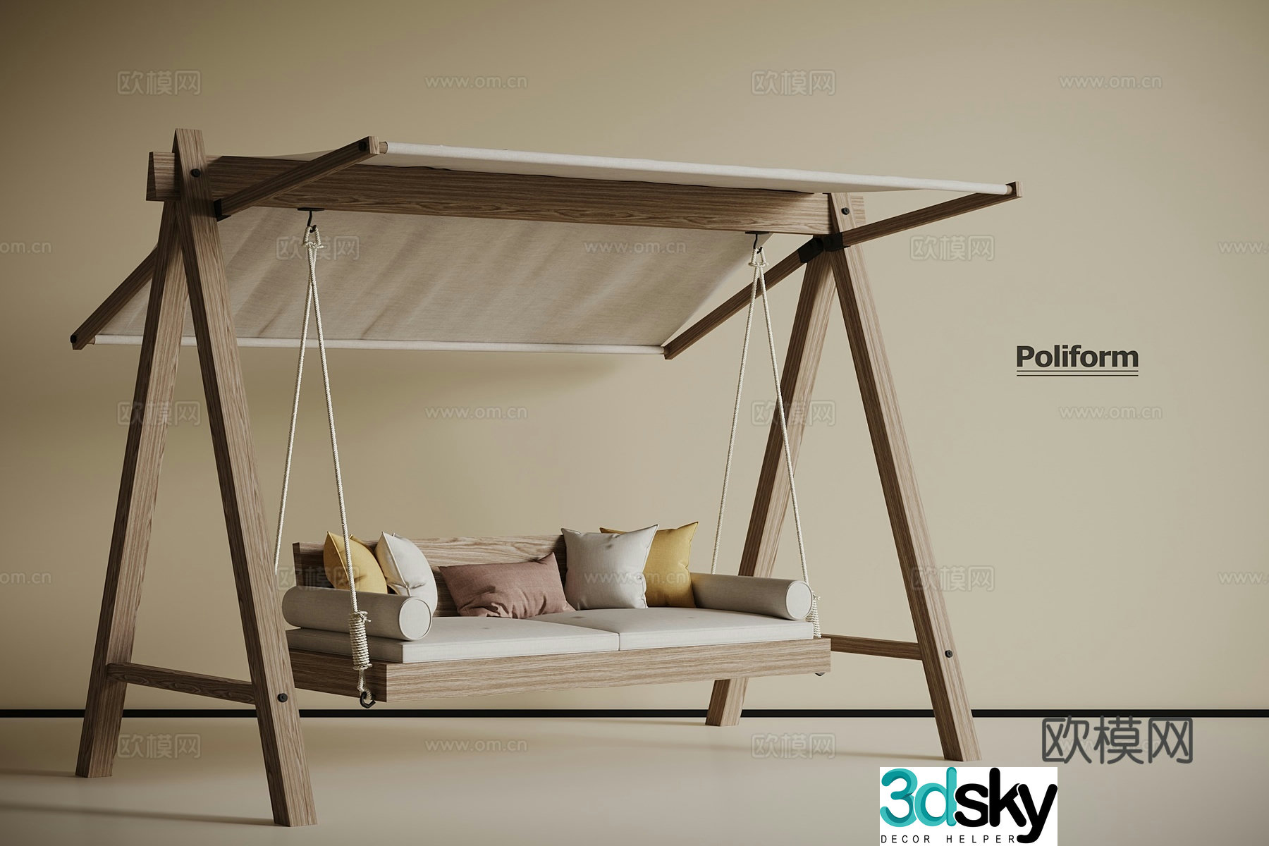 Modern swing chair 3d model