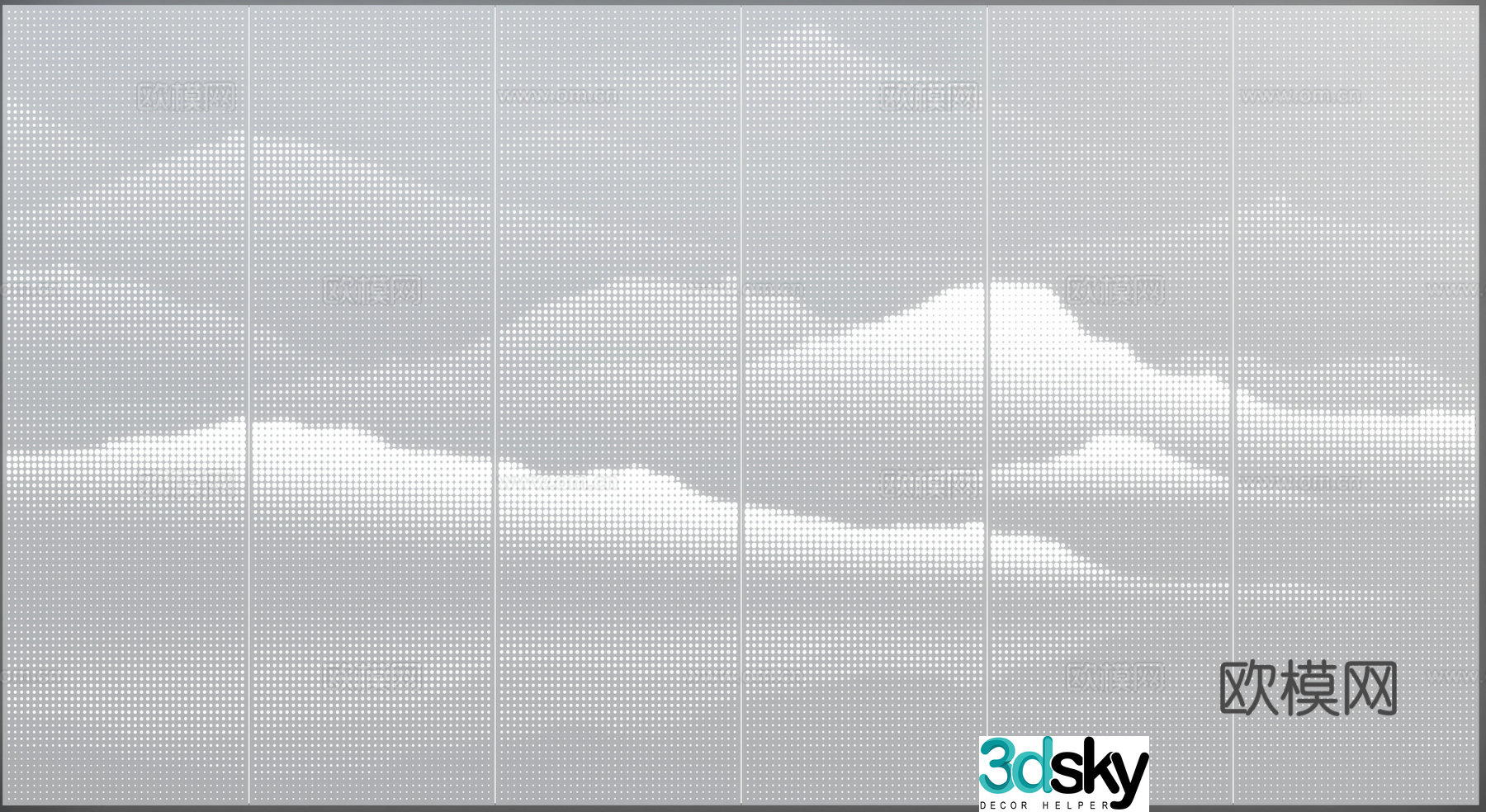 Punched aluminum plate 3D model