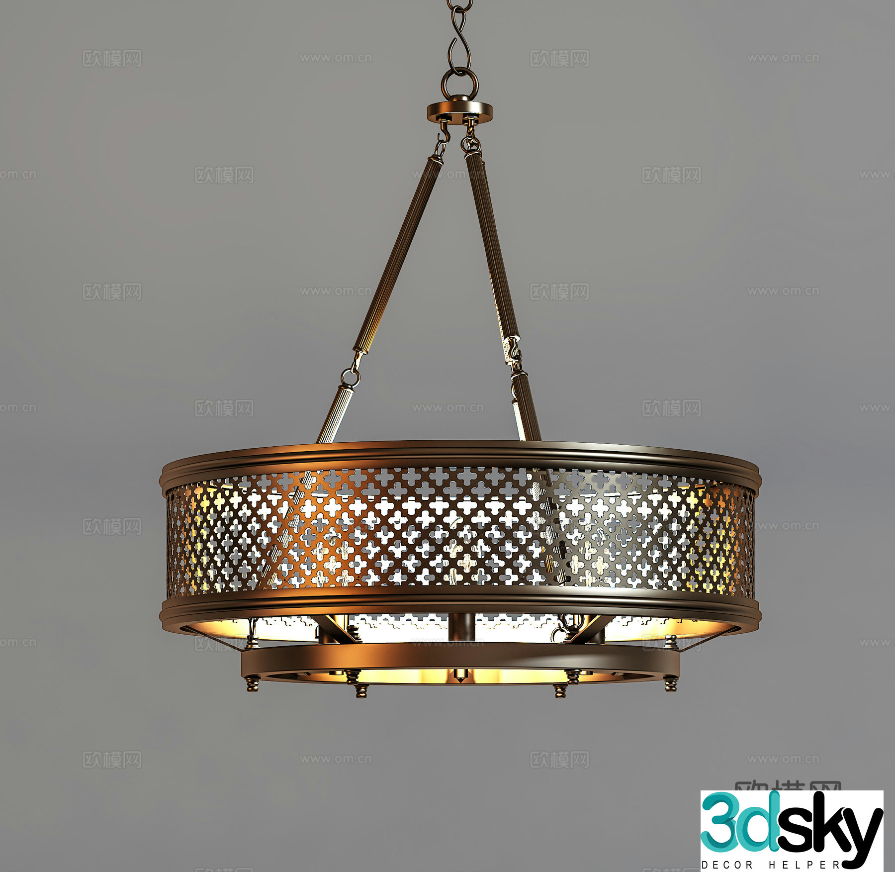 Modern Chandelier Round Chandelier Metal Chandelier 3d Model