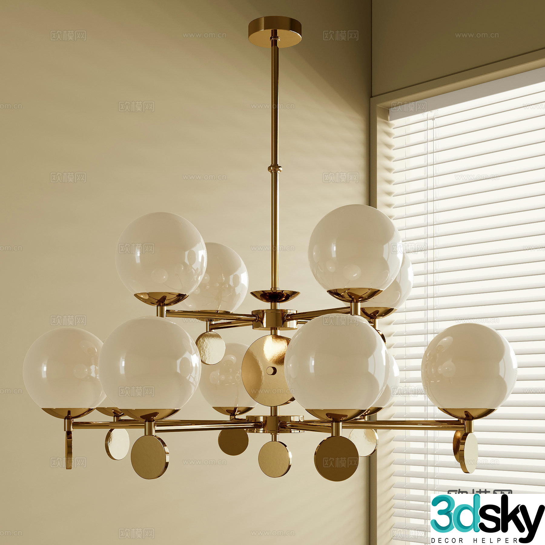 French chandeliers 3d model