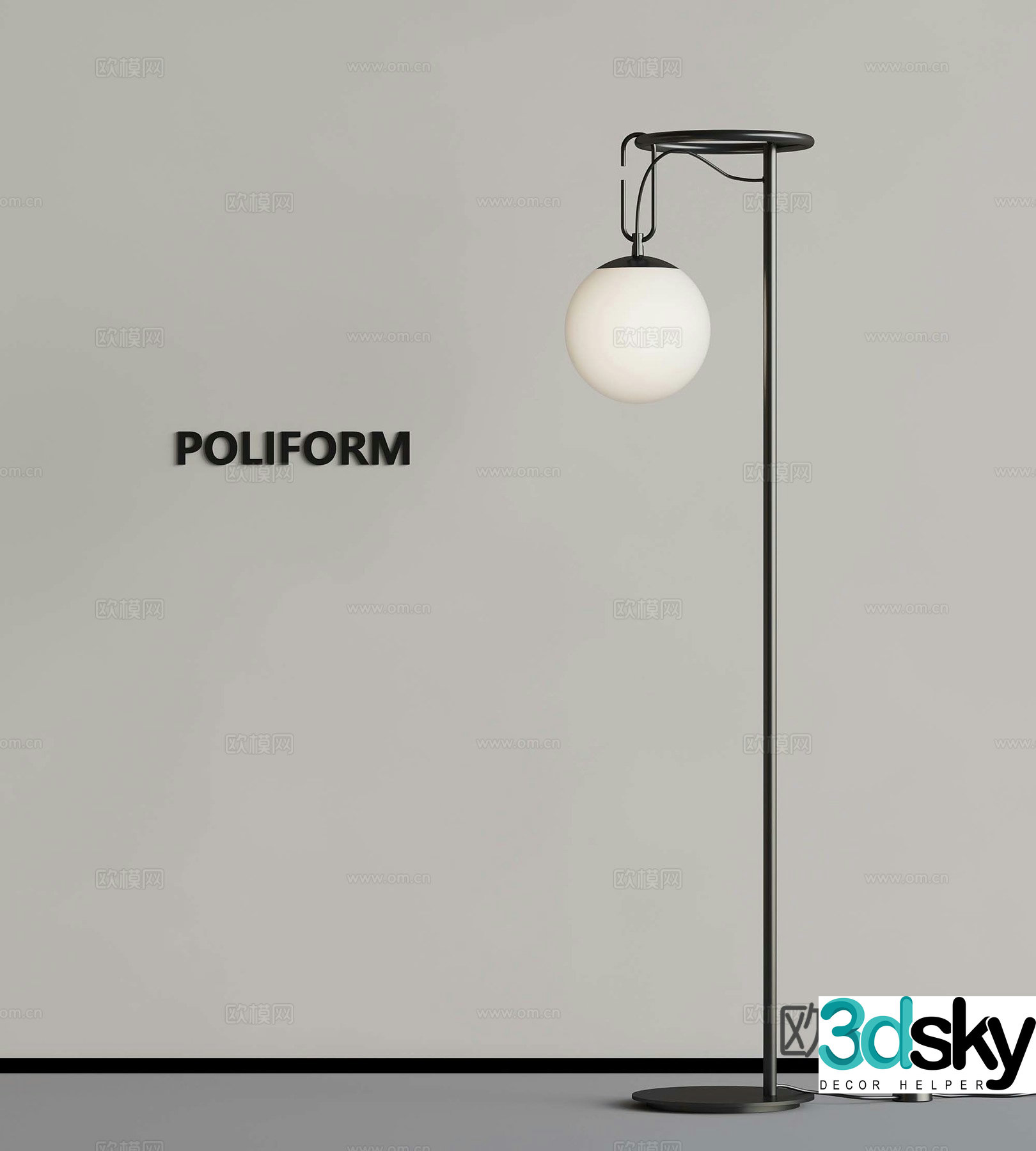 Modern floor lamp 3d model