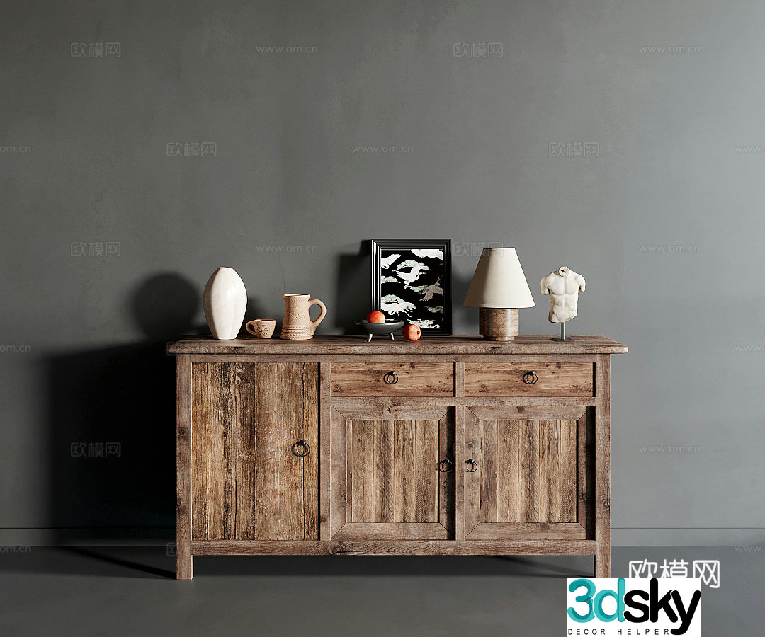 Wasabi wind decoration cabinet 3d model