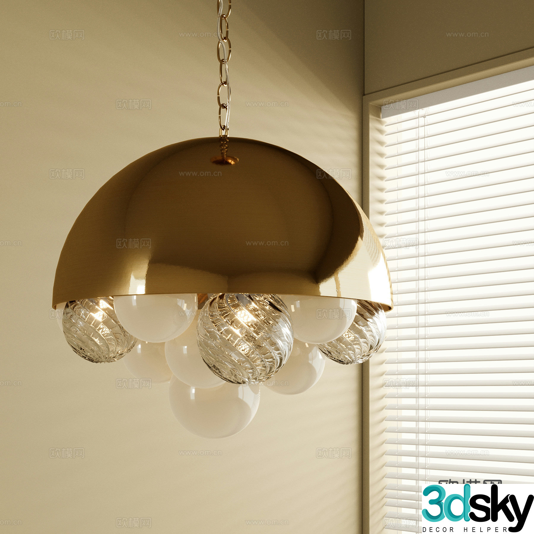 French chandeliers 3d model