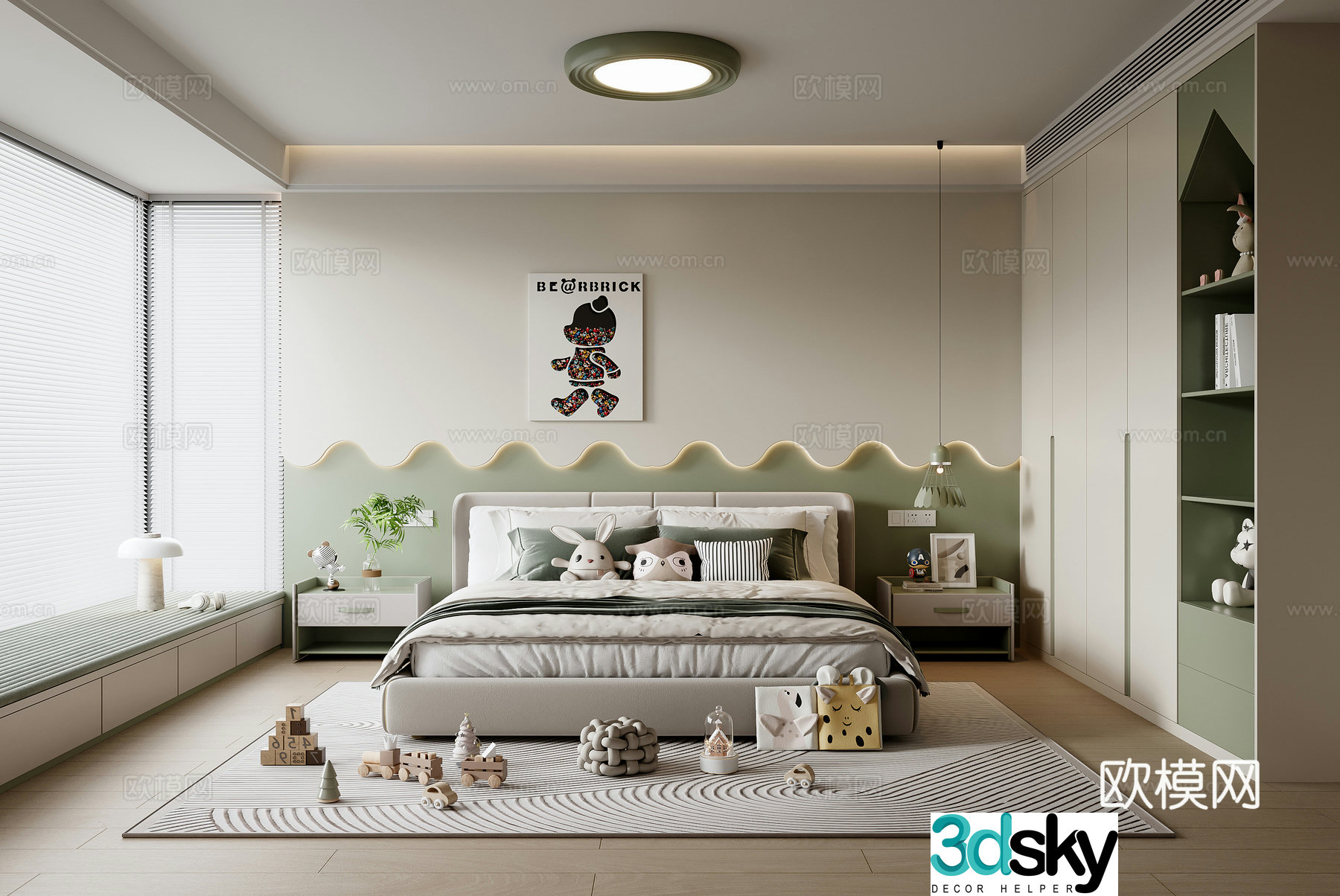 Modern children’s room 3d model