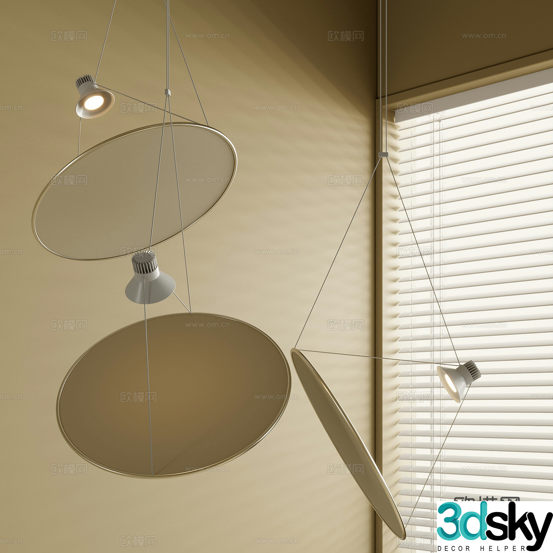 French chandeliers 3d model