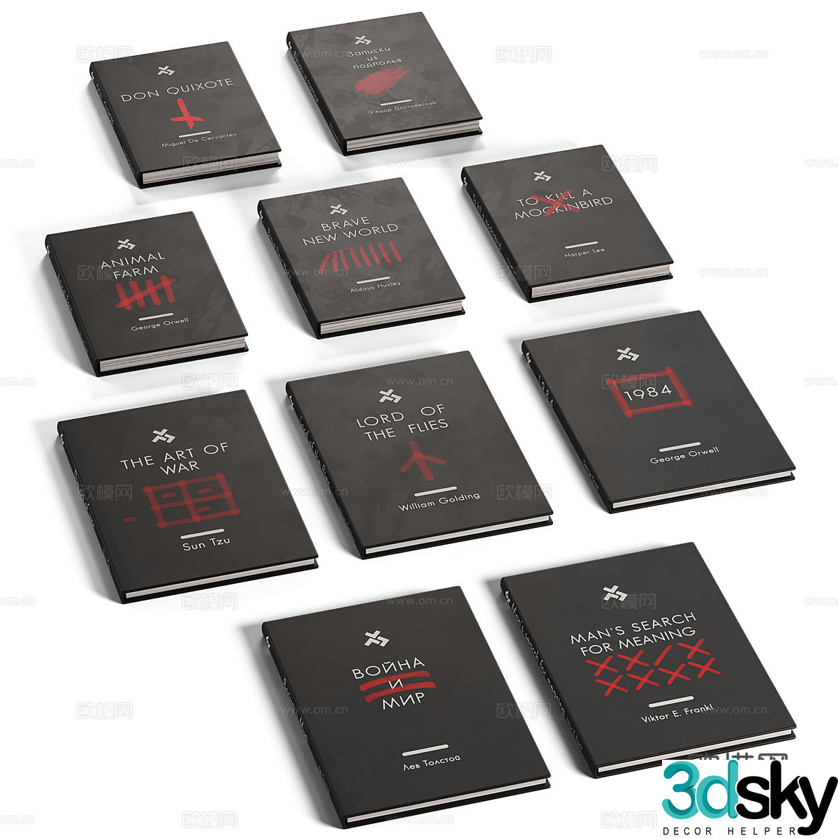 Books and magazines 3d model