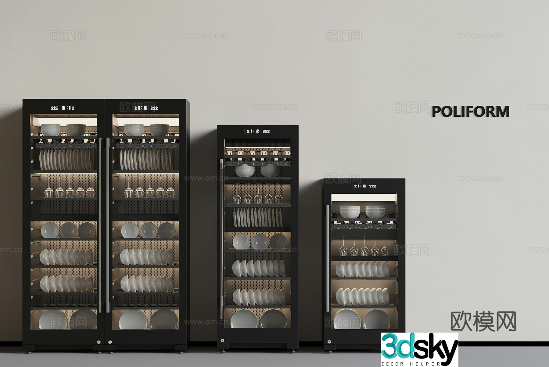 Disinfection cabinet Modern disinfection cabinet Dishwasher cabinet 3d model