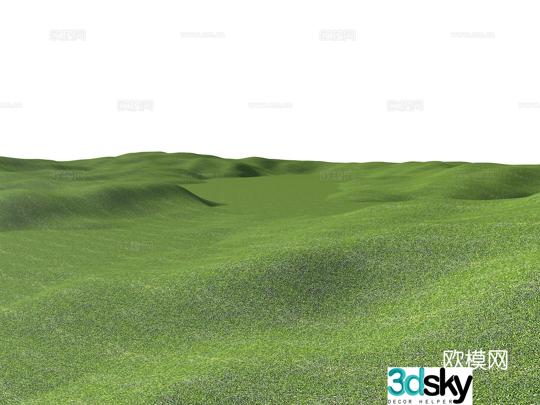 Modern large grassland landscape terrain grassland micro-terrain golf course landscape mountain terrain mountain 3d model