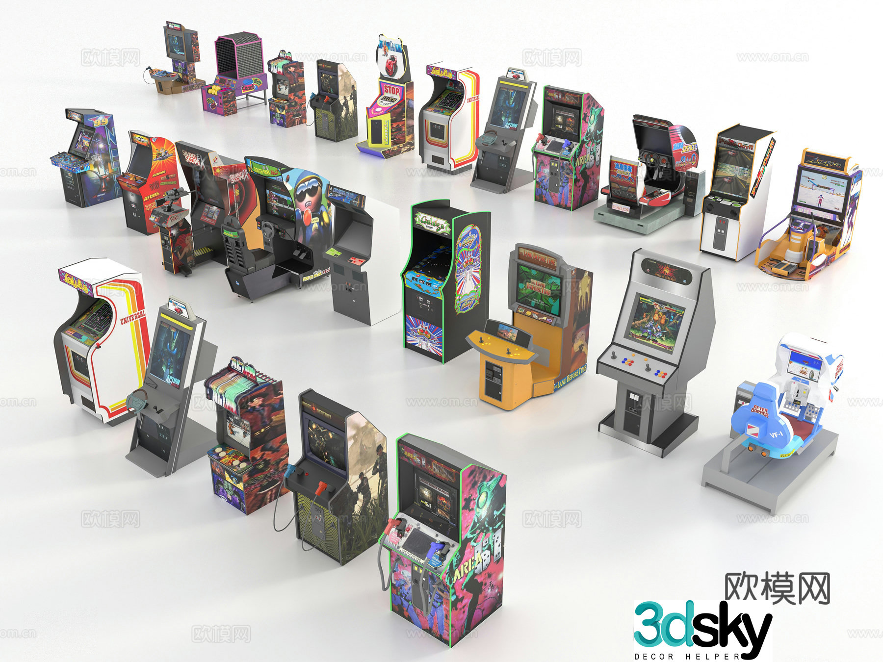 Modern gaming console 3d model
