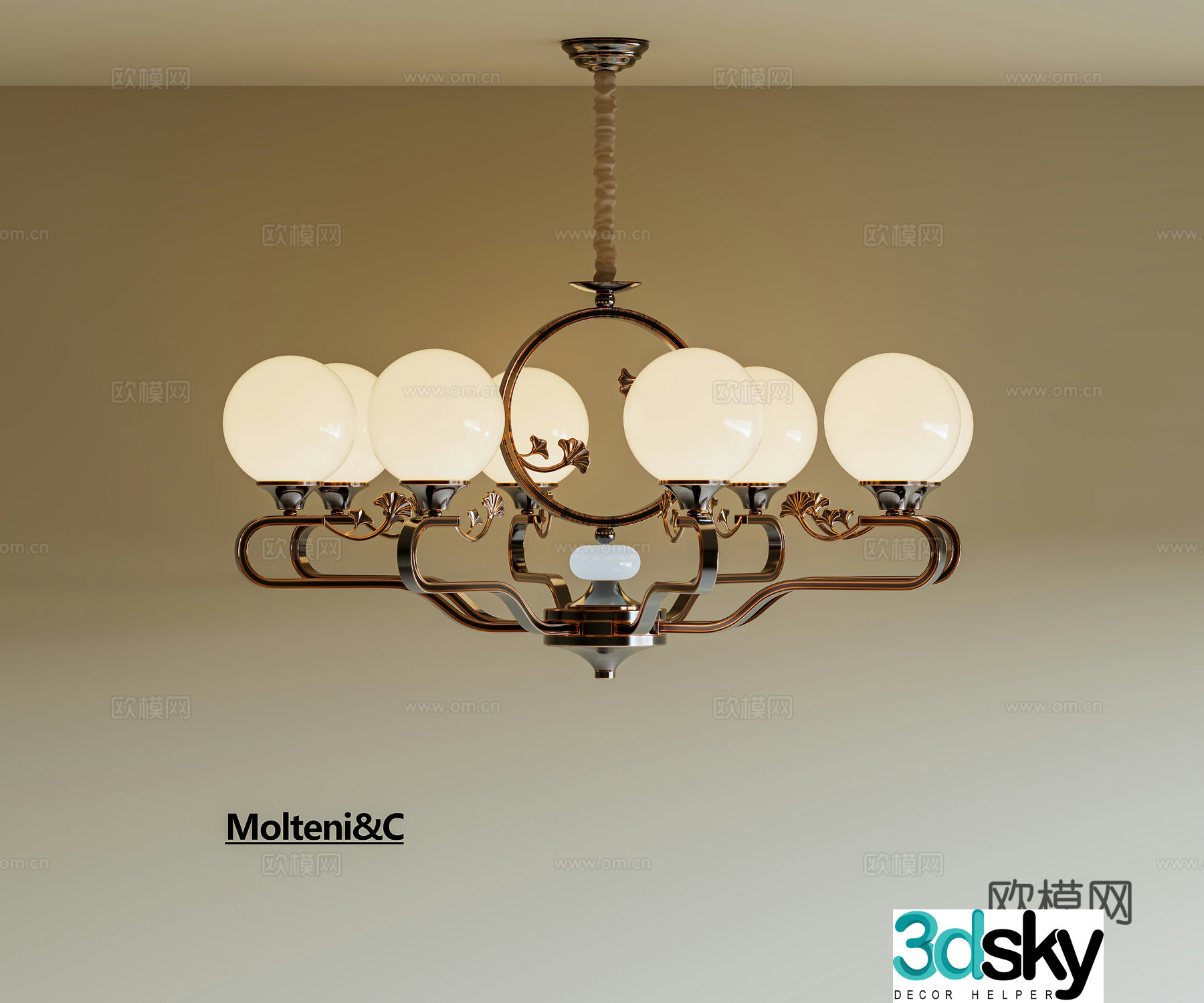 New Chinese chandeliers Chinese chandeliers Decorative chandeliers Art chandeliers Metal chandeliers 3D model