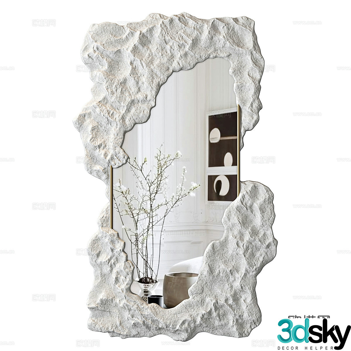 Modern Wasabi Decorative Mirror 3D Model