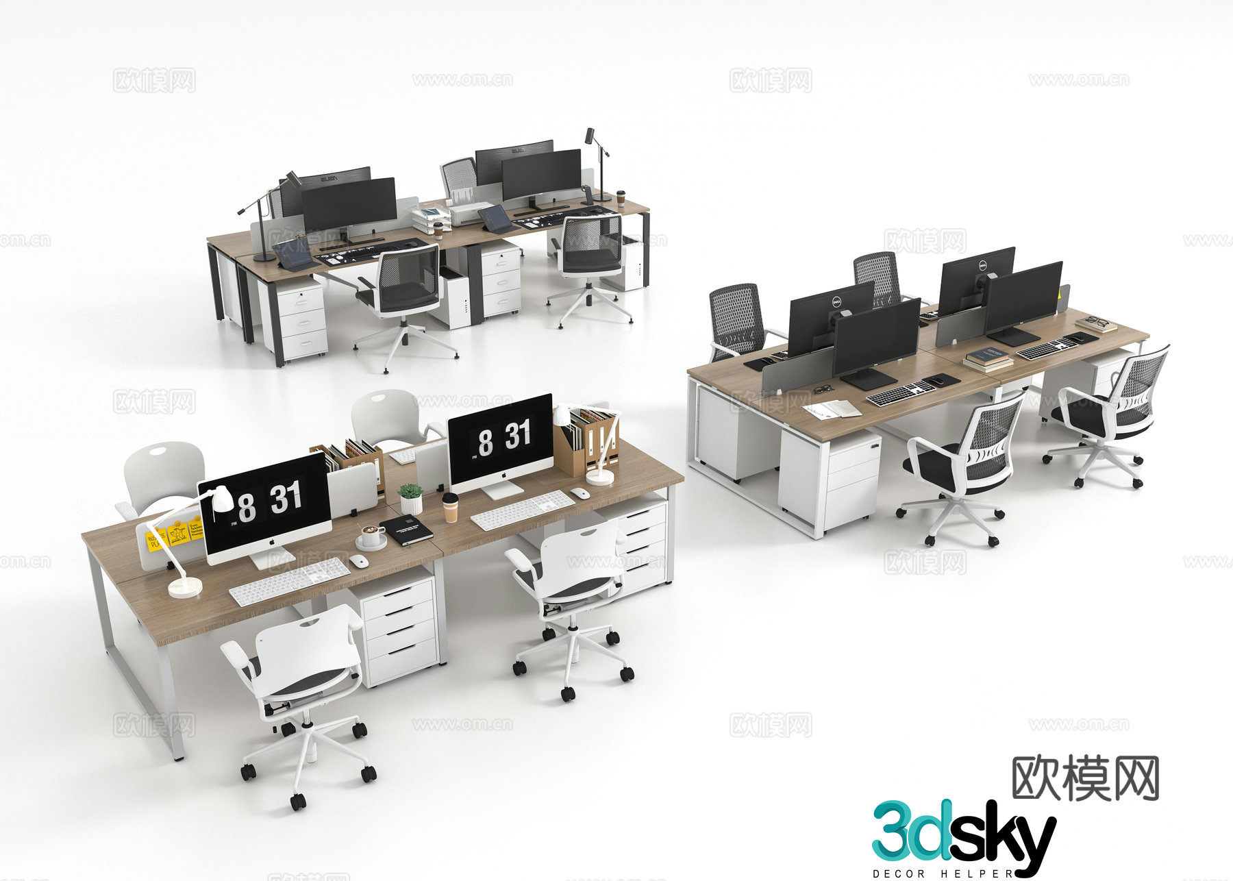 Modern office desk chair 3d model