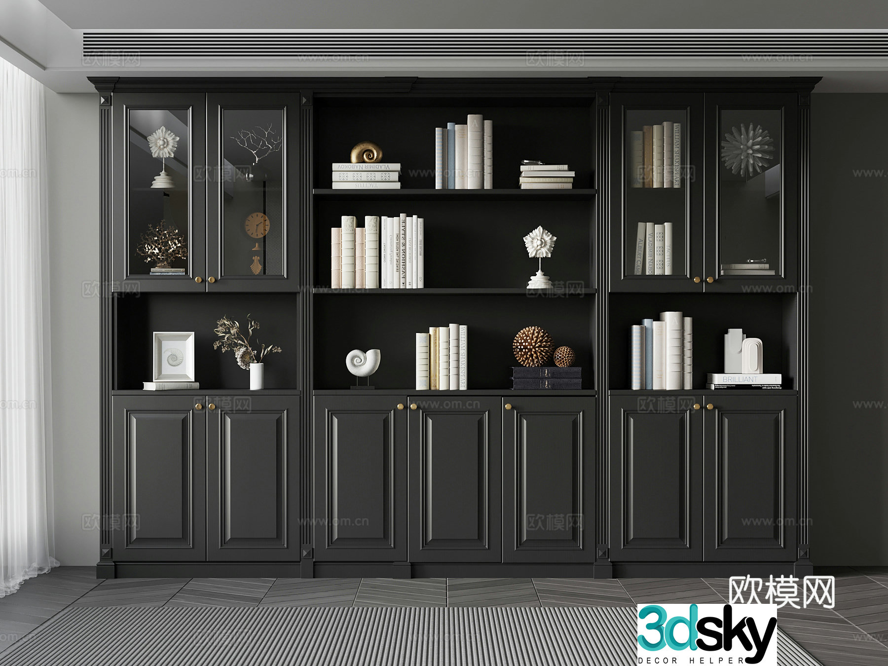Bookcase Modern bookcase 3d model