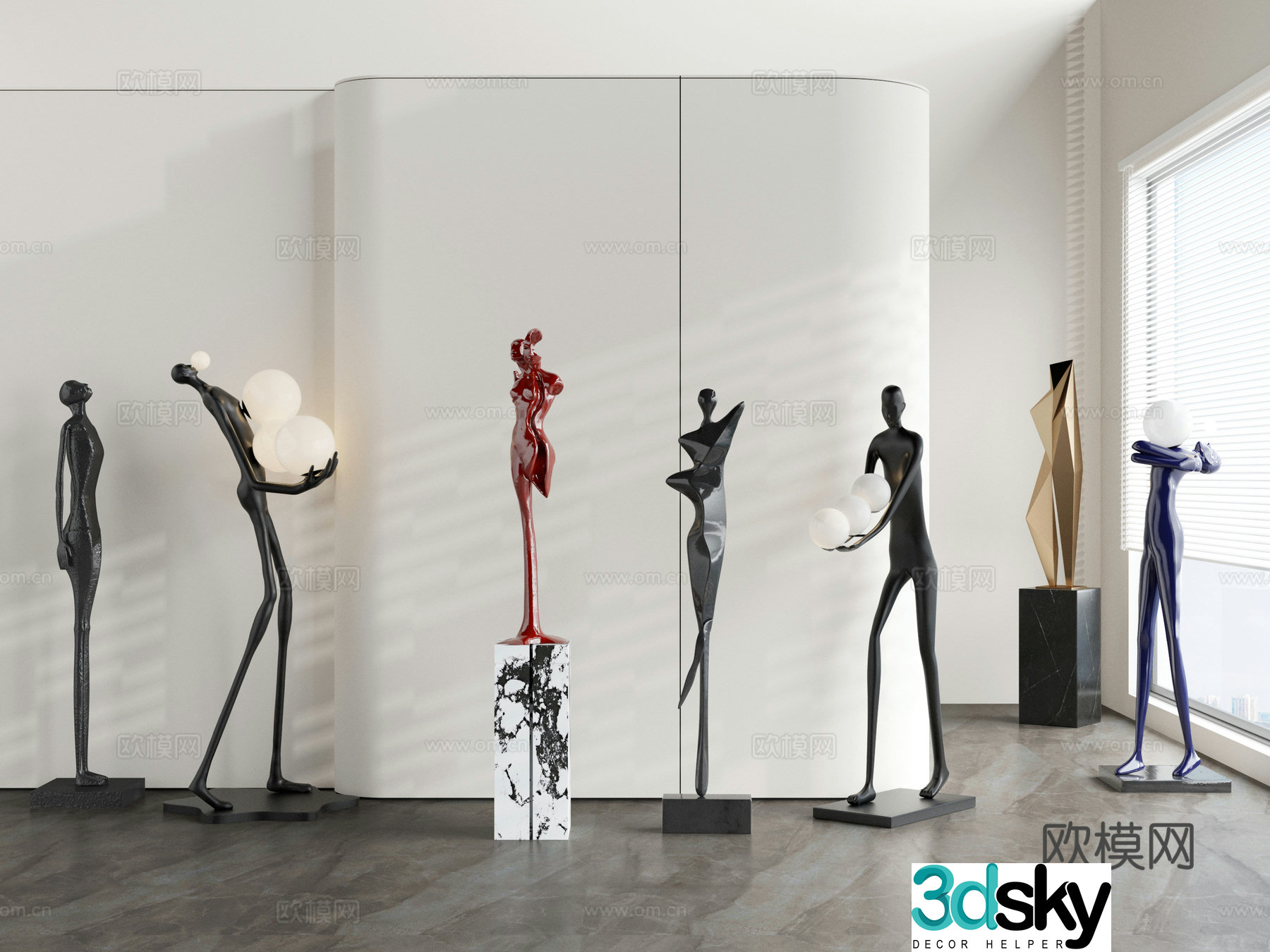 Sculpture Statue Ornament Decorative Ornament 3D Model
