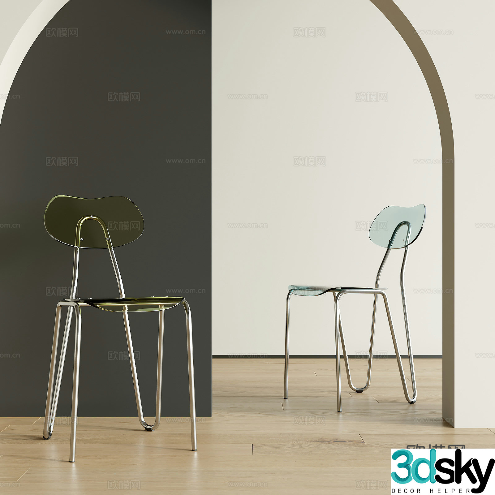 Modern single chair 3d model
