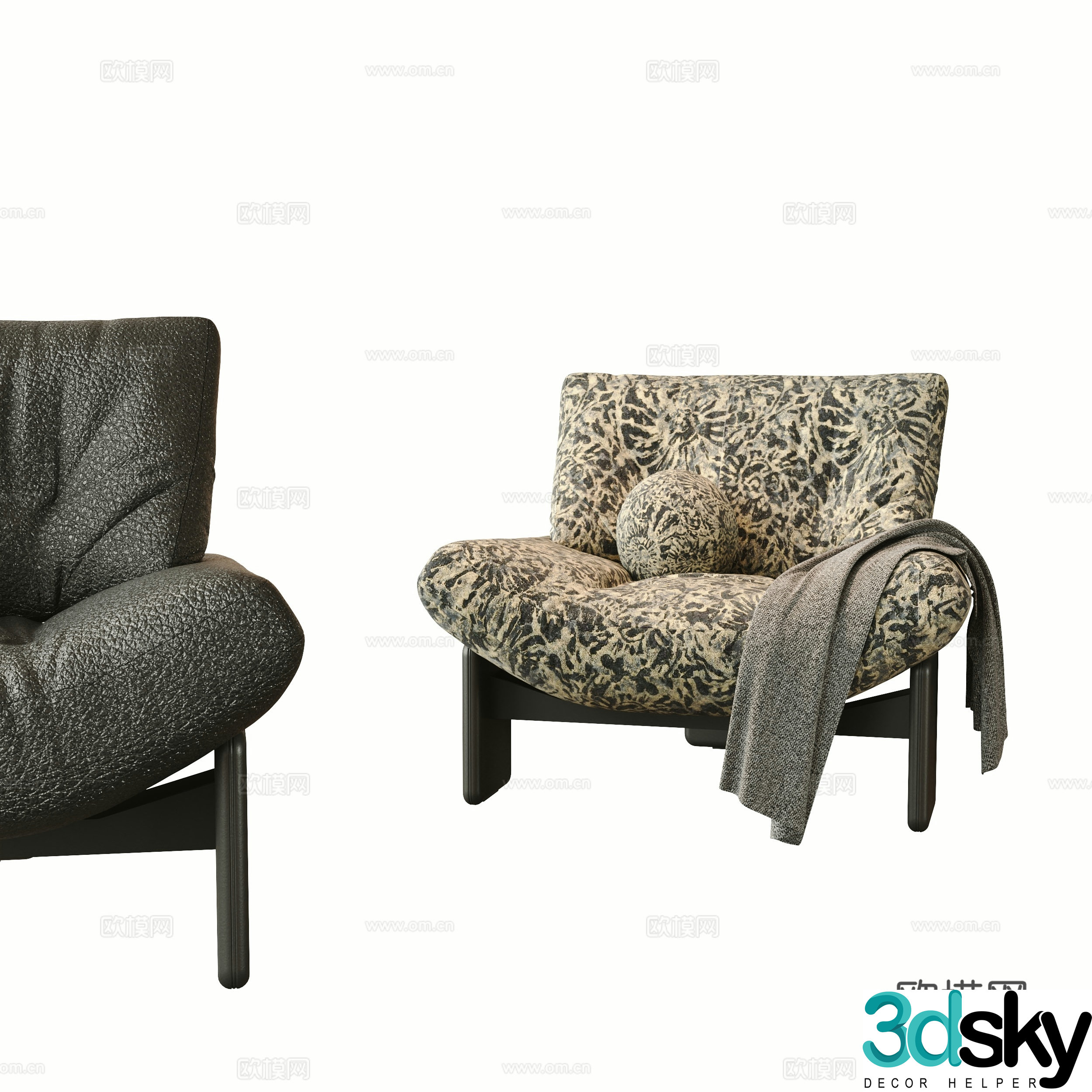 Modern leisure chair 3d model