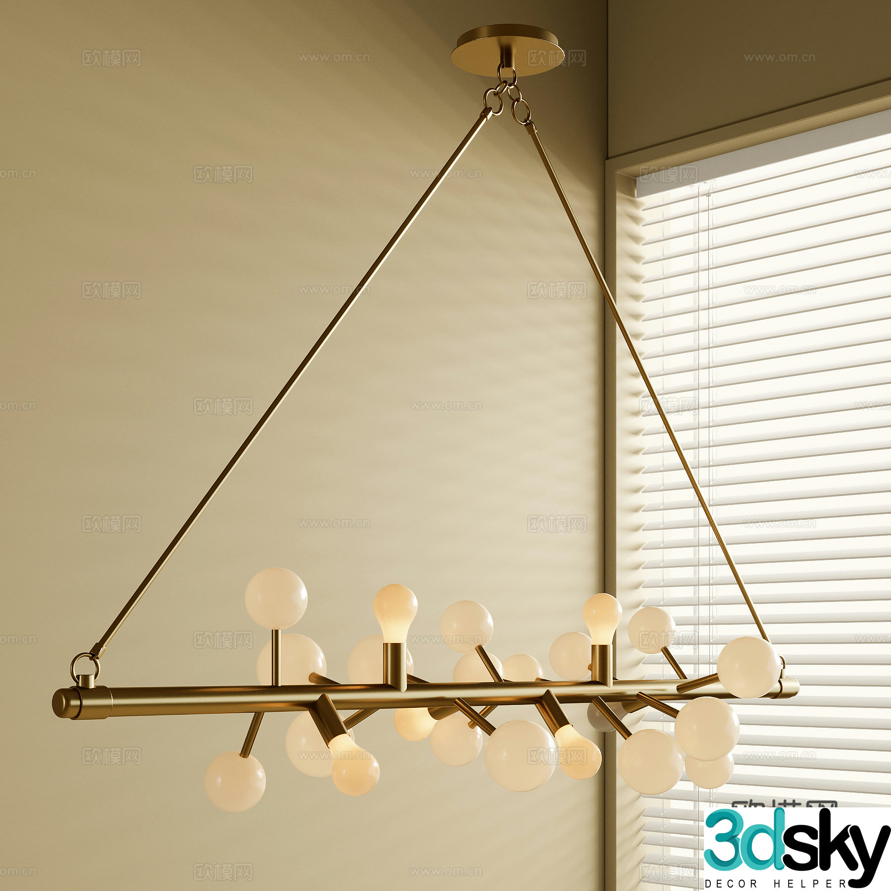French chandeliers 3d model