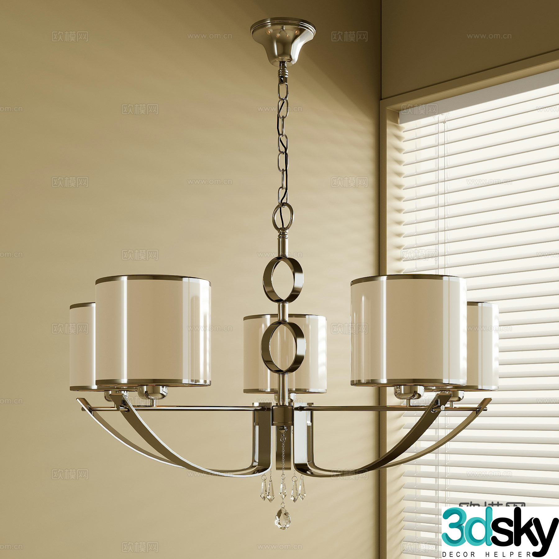 French chandeliers 3d model