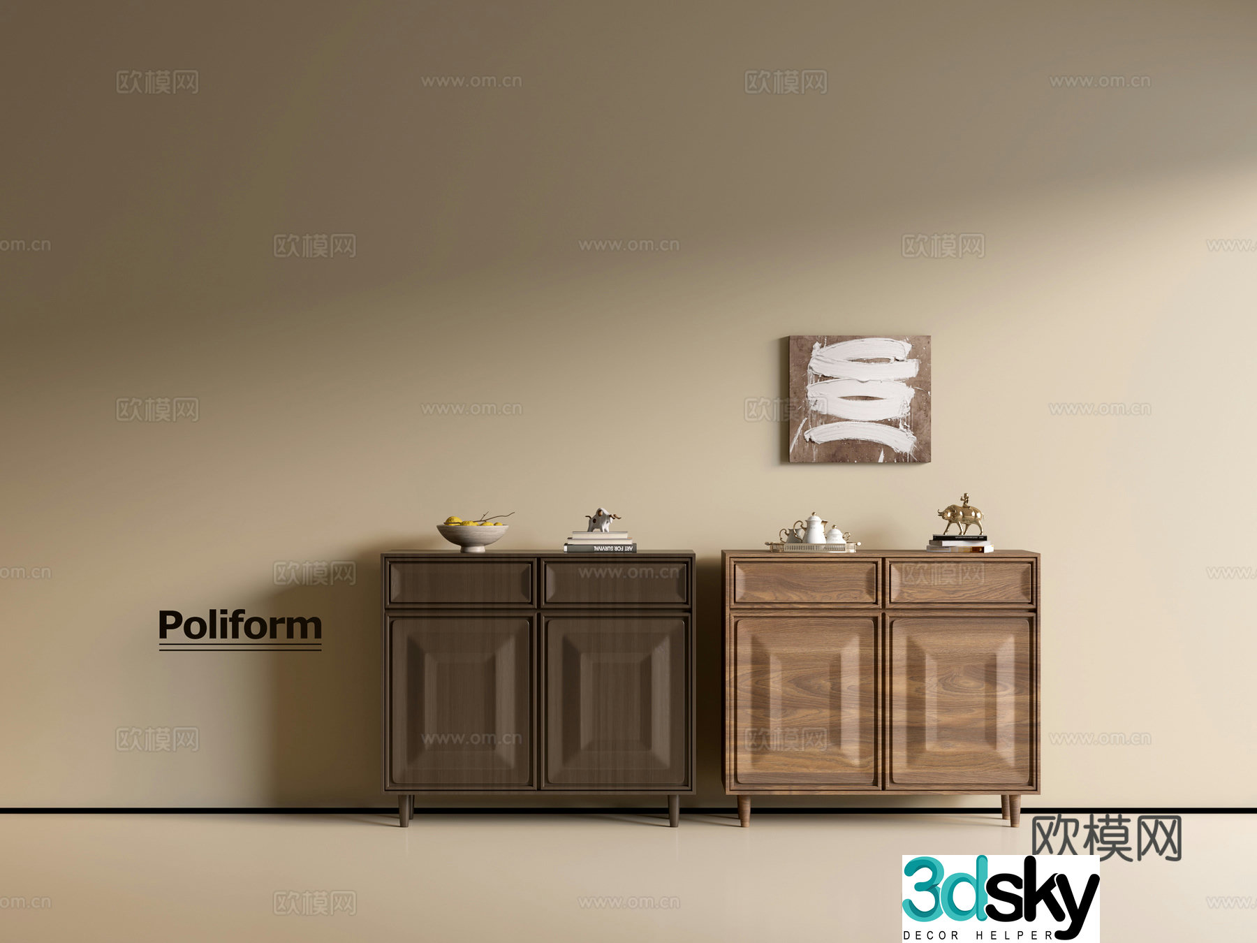 Modern wood grain cabinet ins wind minimalist wind cabinet whole cabinet sideboard balcony cabinet storage 3D model
