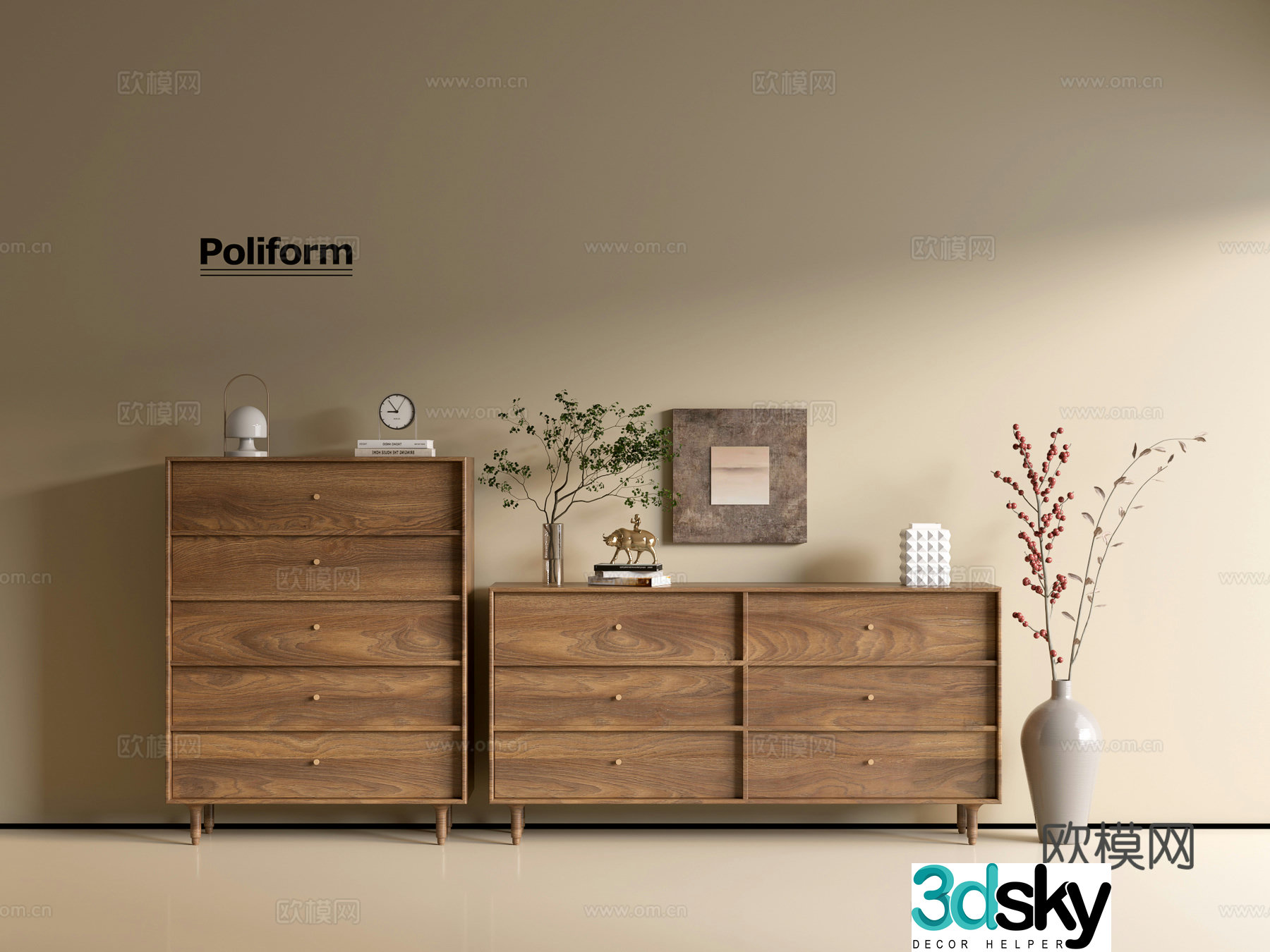 Modern wood grain cabinet ins wind minimalist wind cabinet whole cabinet sideboard balcony cabinet storage 3D model
