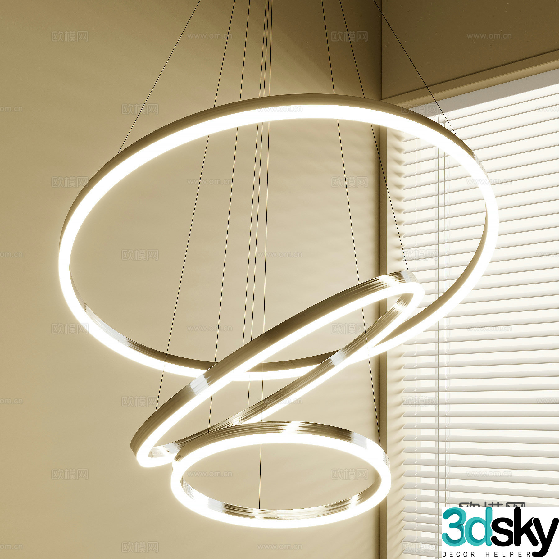 French chandeliers 3d model