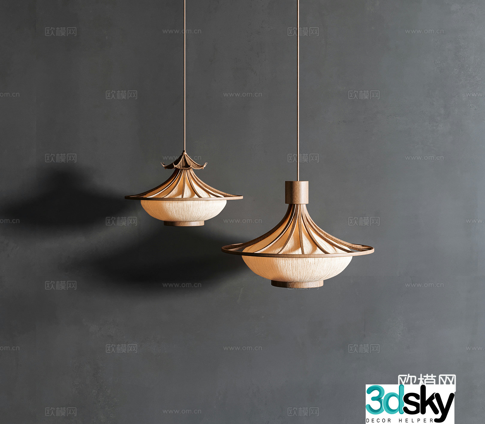 Song style chandelier 3d model