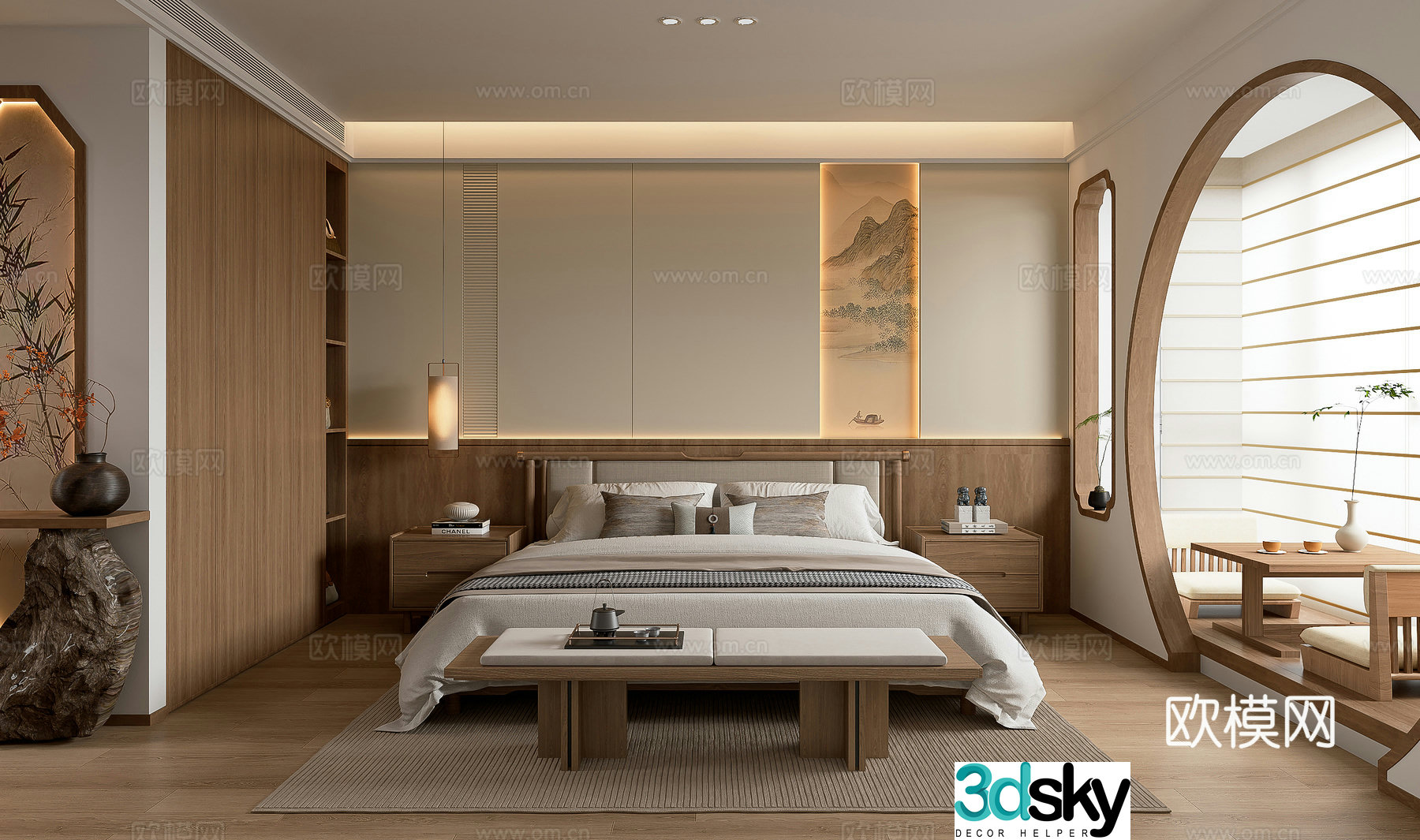 Song’s log bedroom 3d model