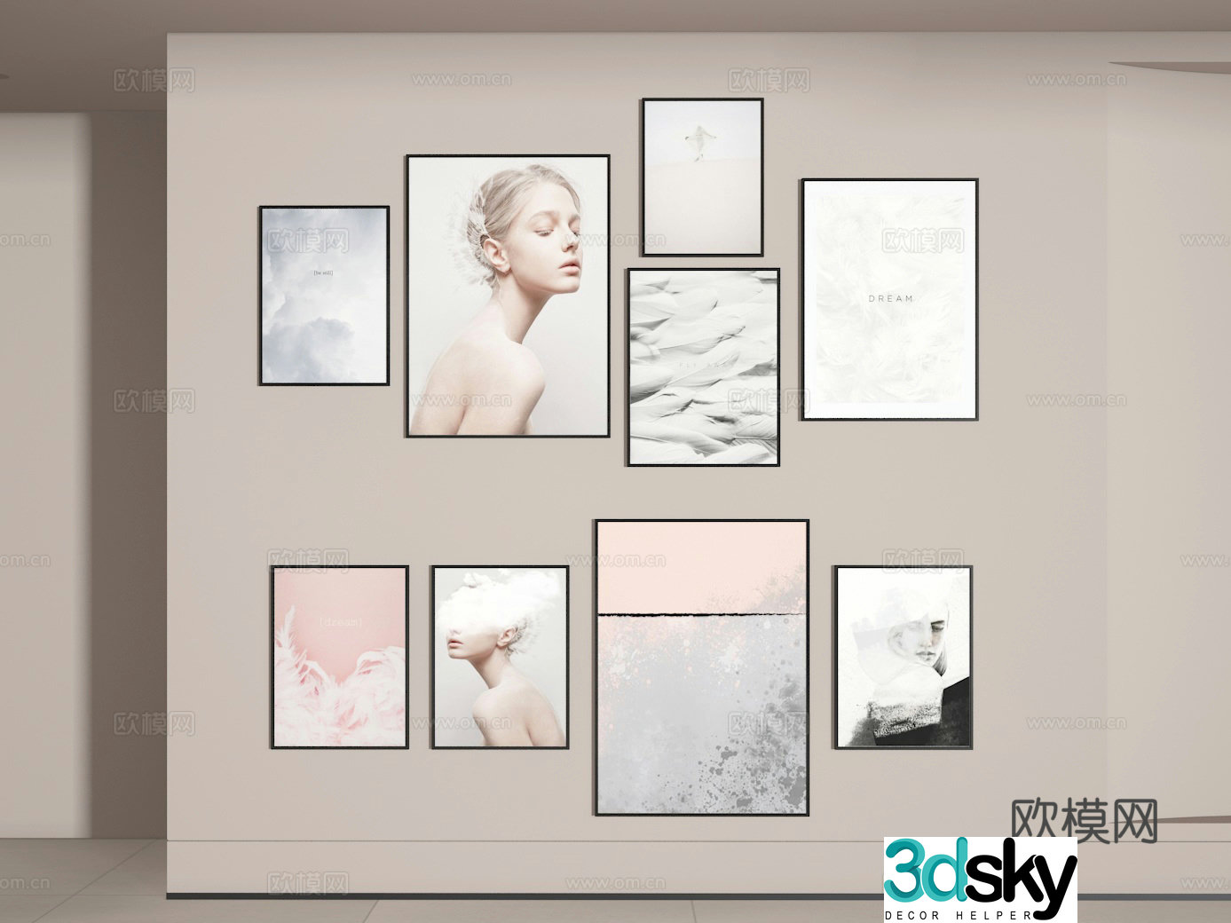 Photo wall 3d model