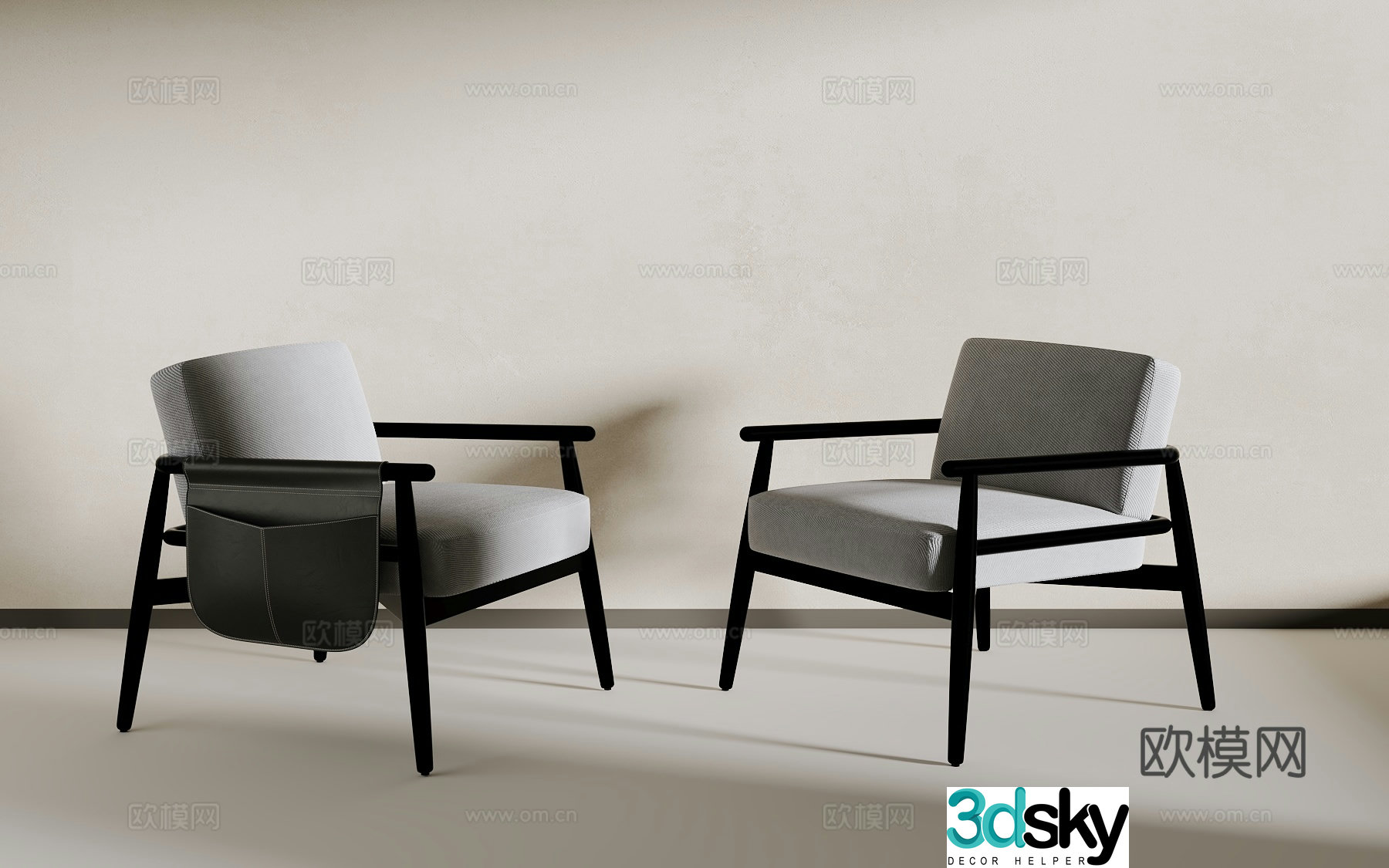 Modern single chair 3d model