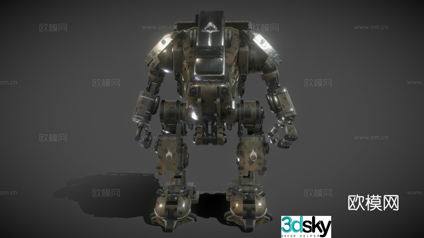 Technological mechanical armor, combat mecha, military equipment, game armor, robot 3D model