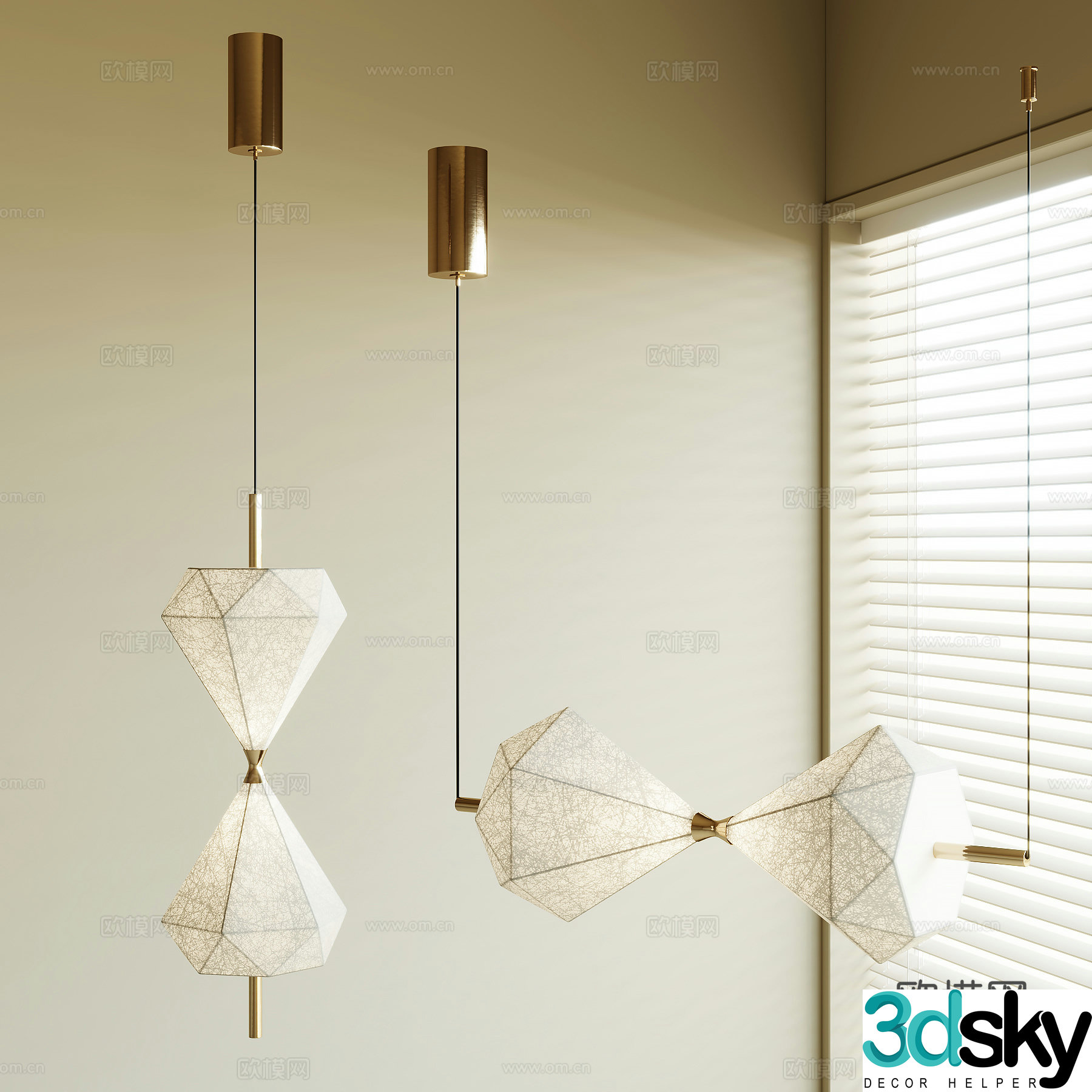 Modern chandelier 3d model