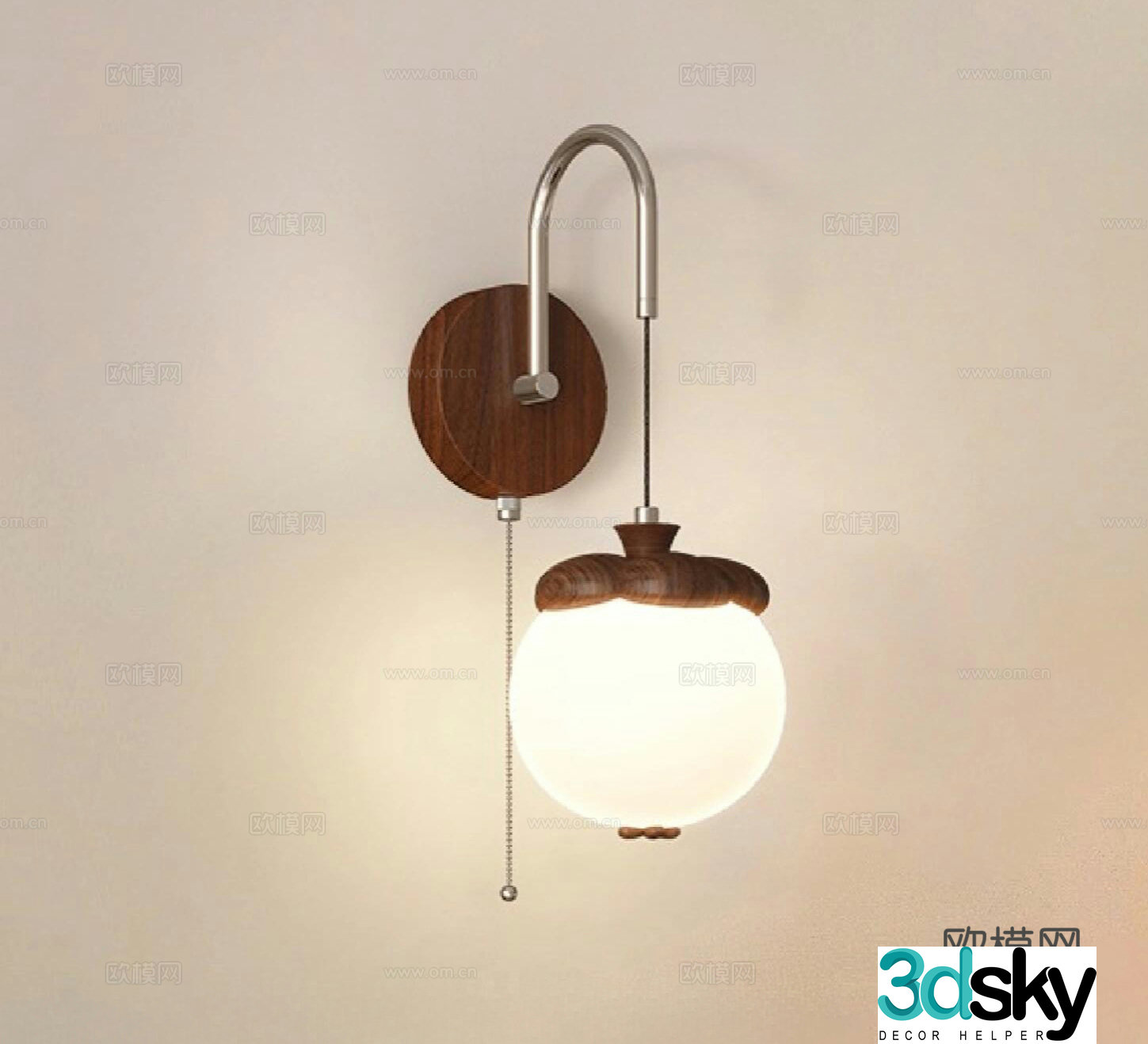 French medieval wall lamp decorative lamp 3d model