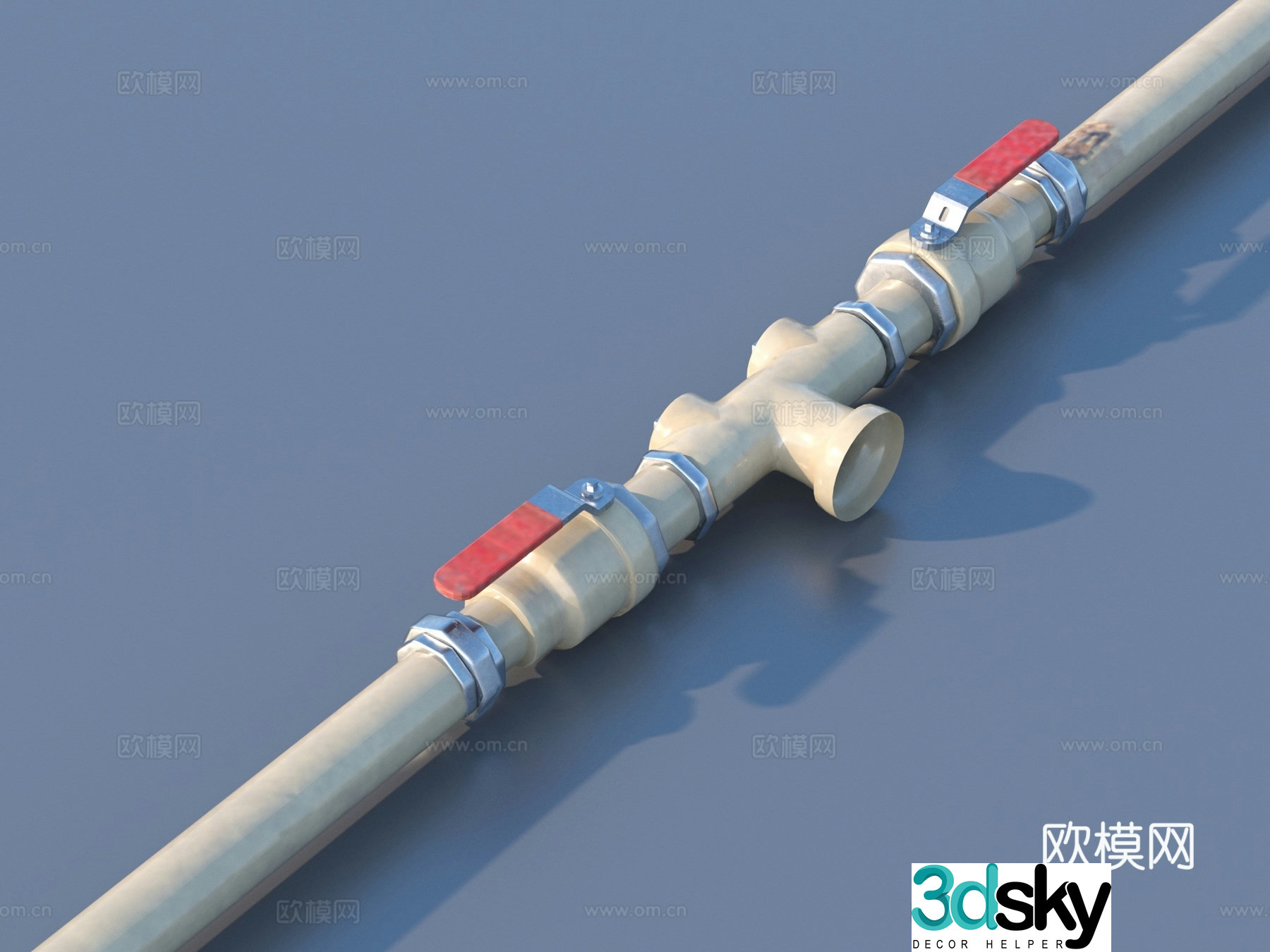 Valve Pipe Water Pipe 3D Model