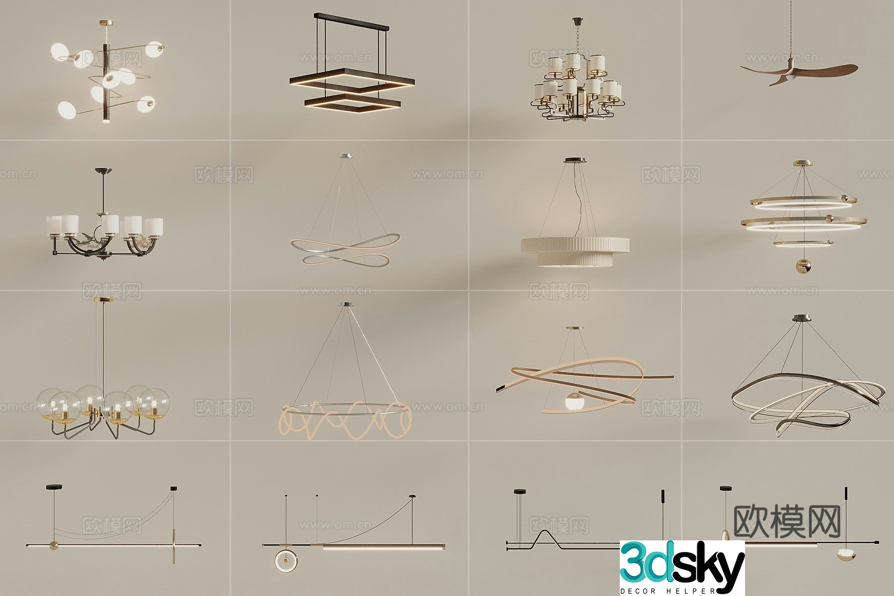 Living room chandelier Bedroom chandelier Multi-head chandelier Decorative chandelier Cloud chandelier Crystal chandelier 3d model